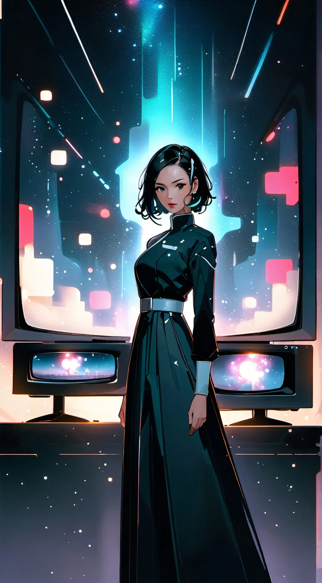 ai character: vee's gameshow background