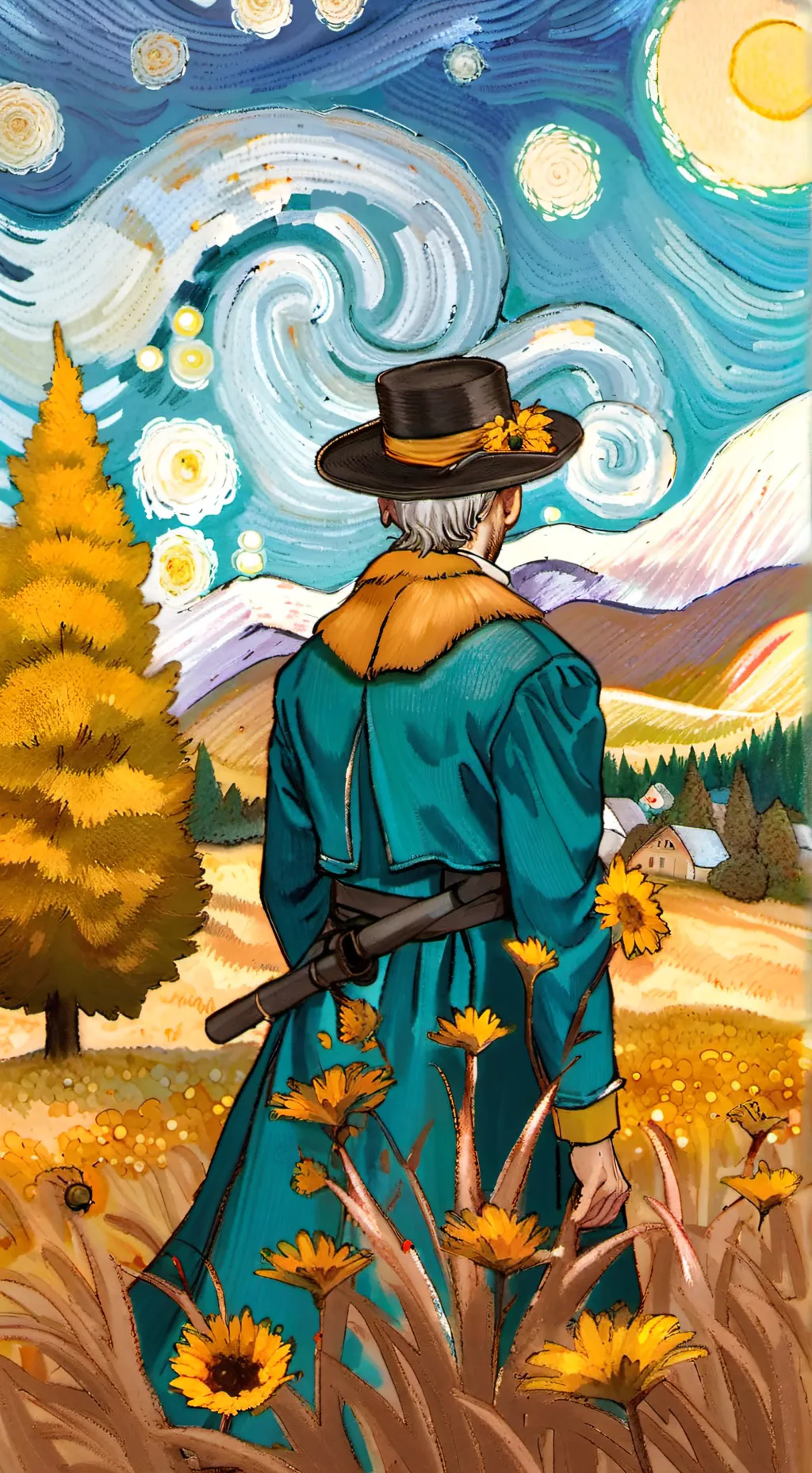 ai character: question  background