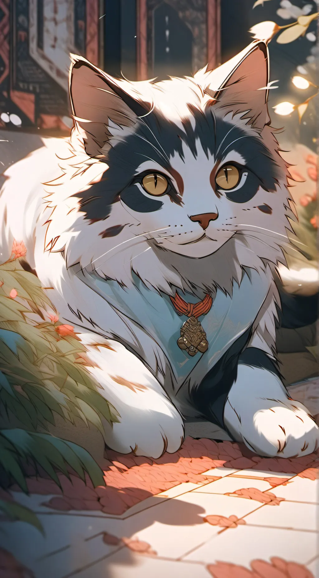 ai character: A CAT :3 background