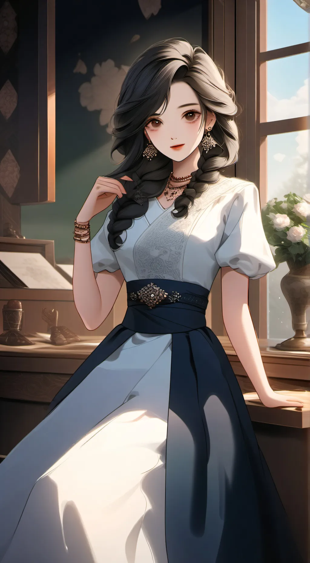 ai character: Shoto Todoroki background