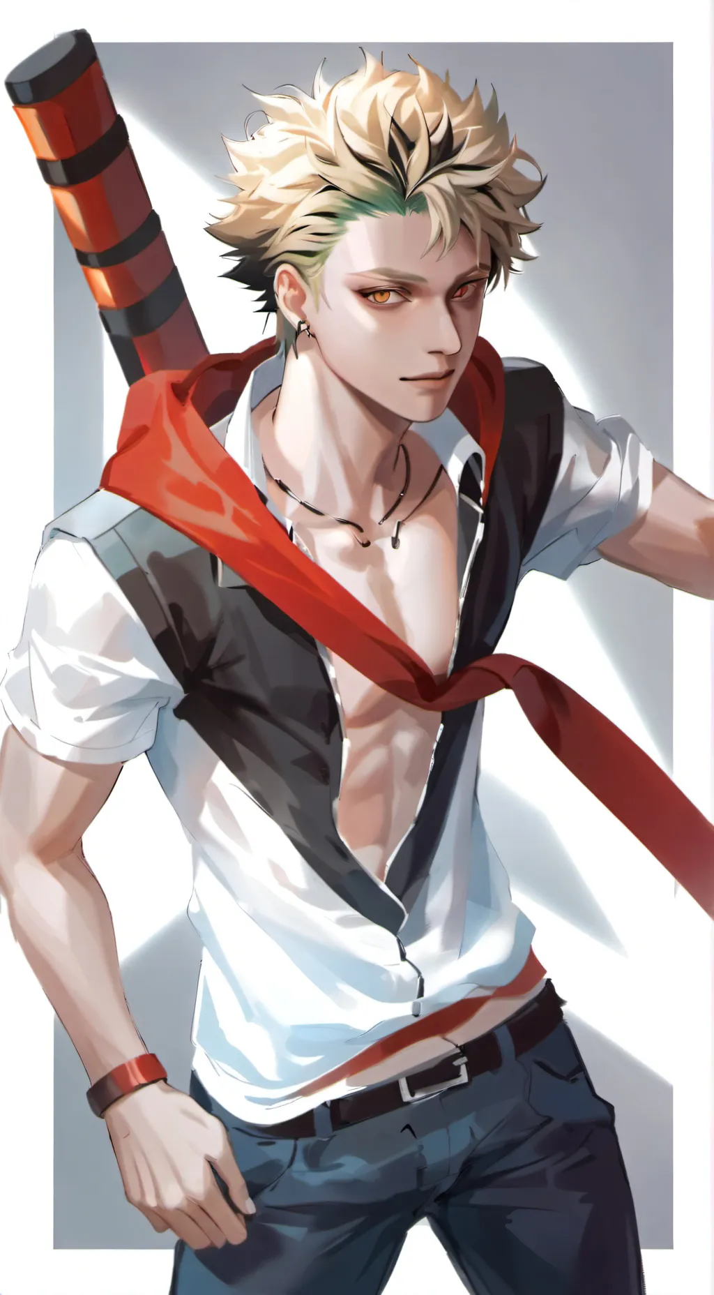 ai character: Bakugo and girls background