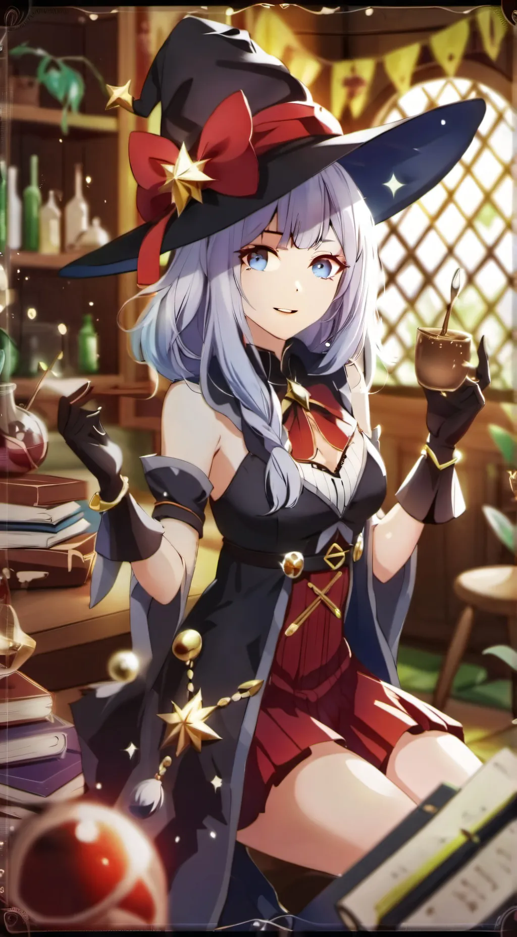 ai character: Lisa Lavender  background