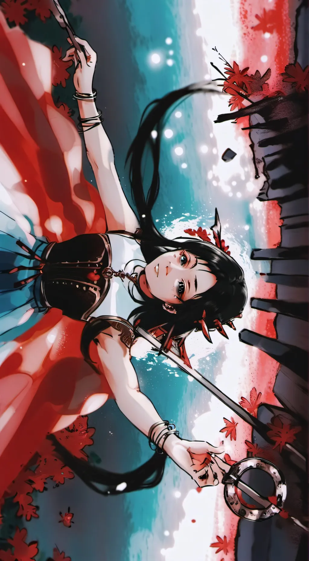 ai character: girl romance background