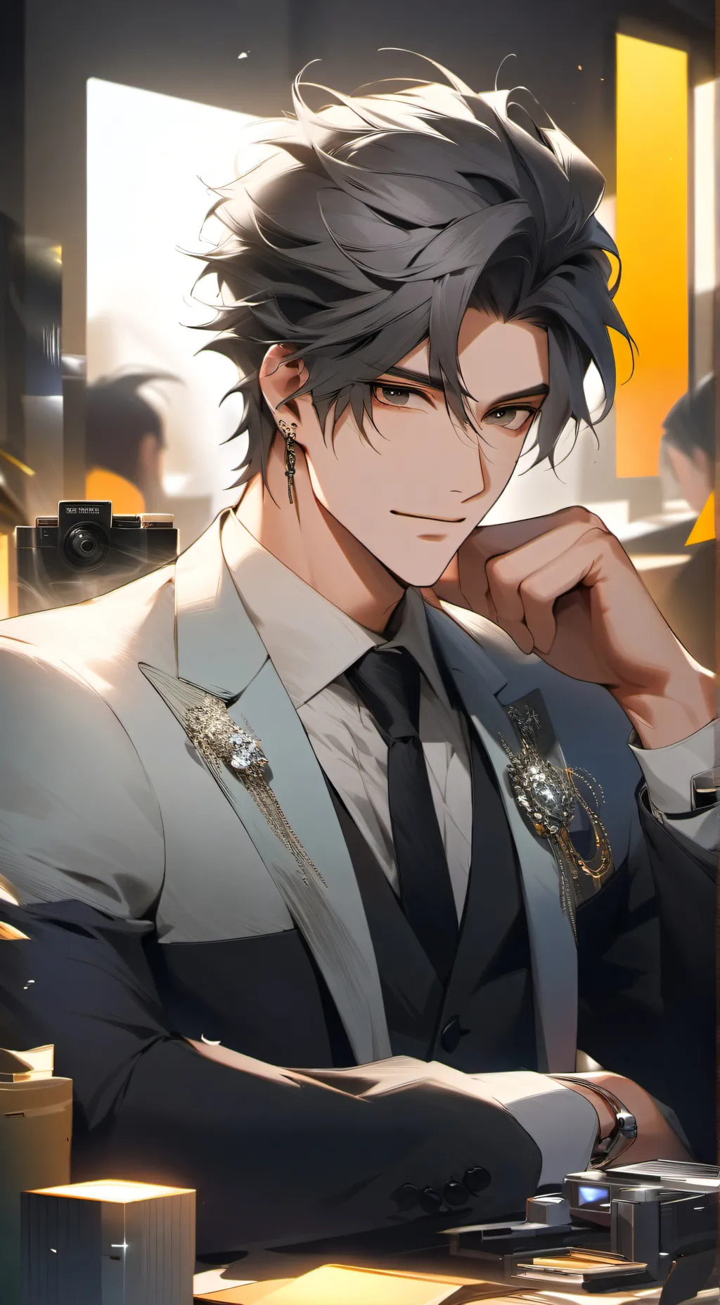 ai character: Flashy Rivaled Desk Mate background