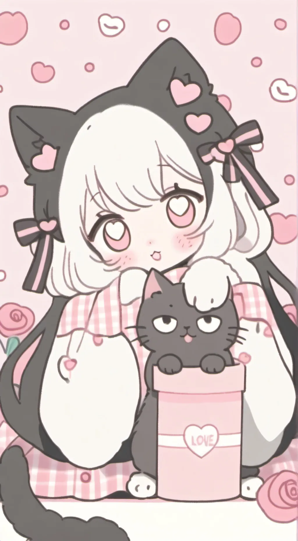 ai character: valentine's day background