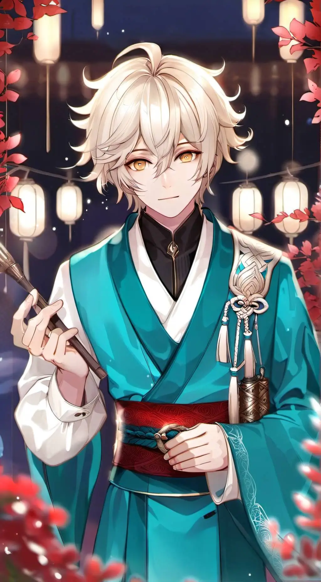 ai character: Alhaitham x Kaveh background