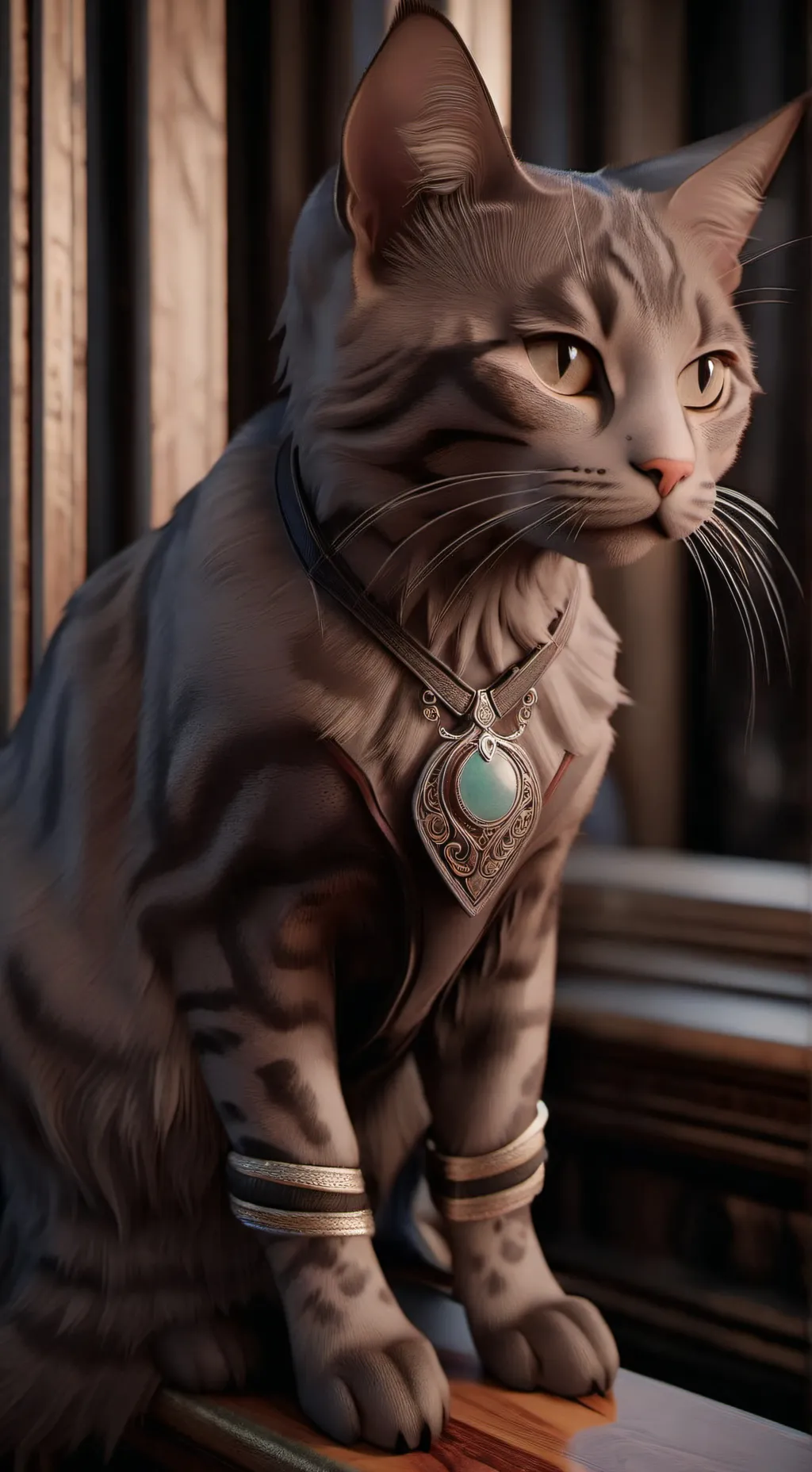 ai character: gatita Michu  background