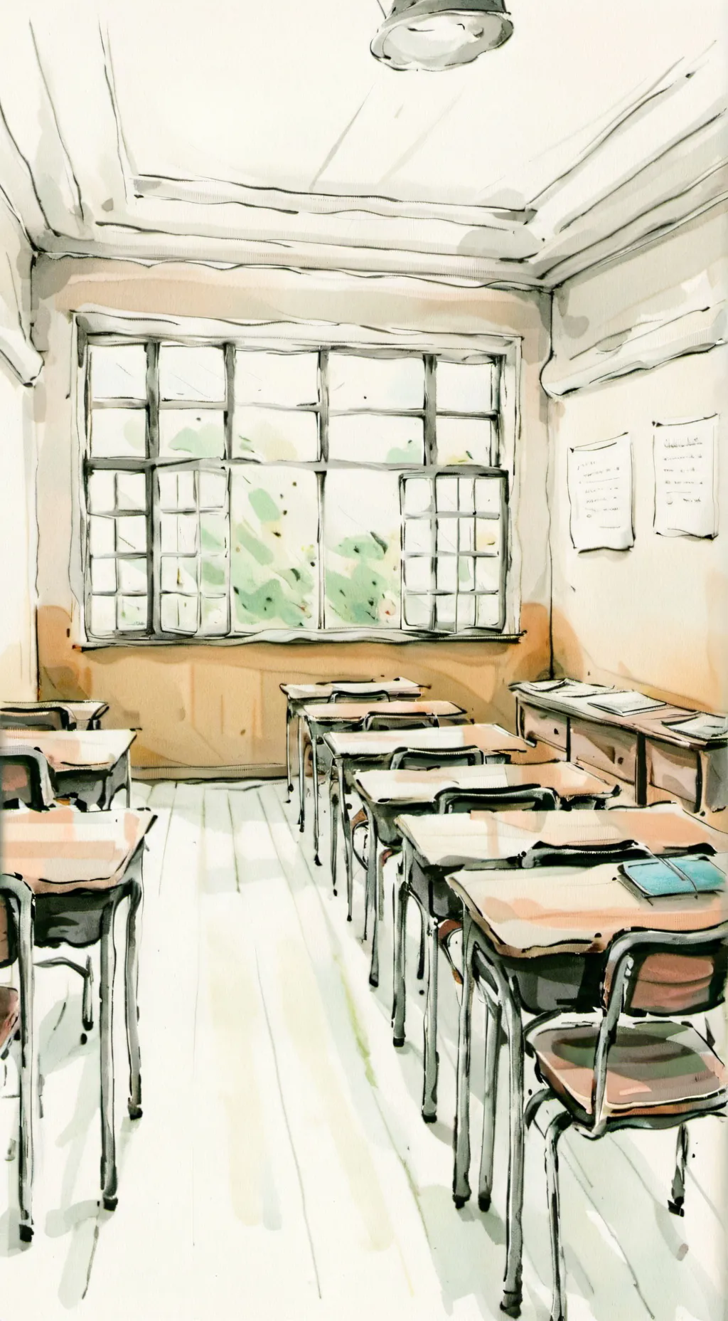 ai character: Mean classroom background