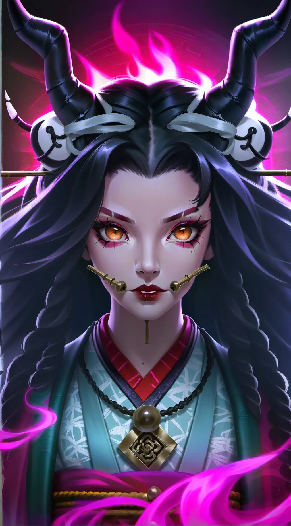 ai character: Nezuko Kamado background