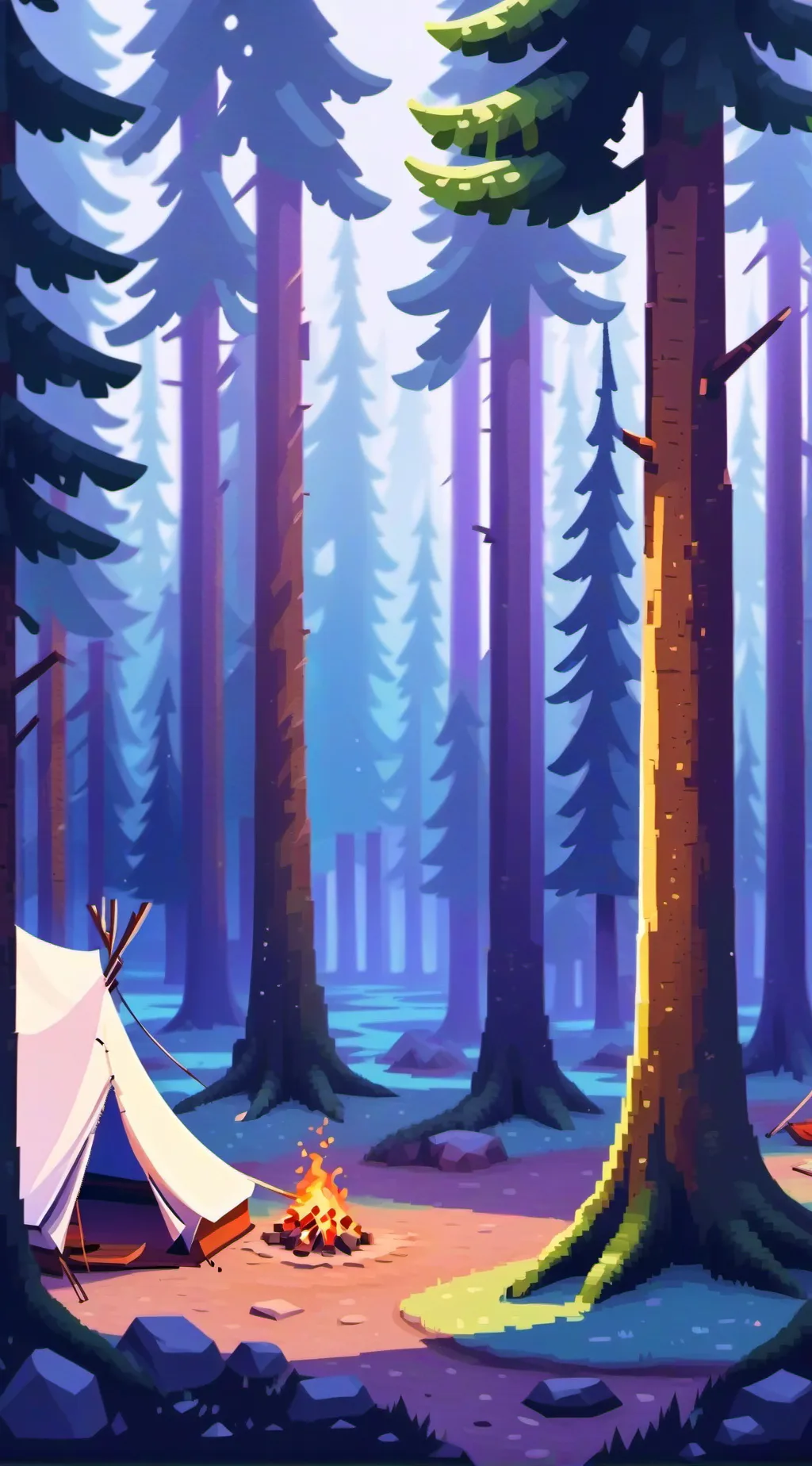 ai character: MHA CAMPING!!! background