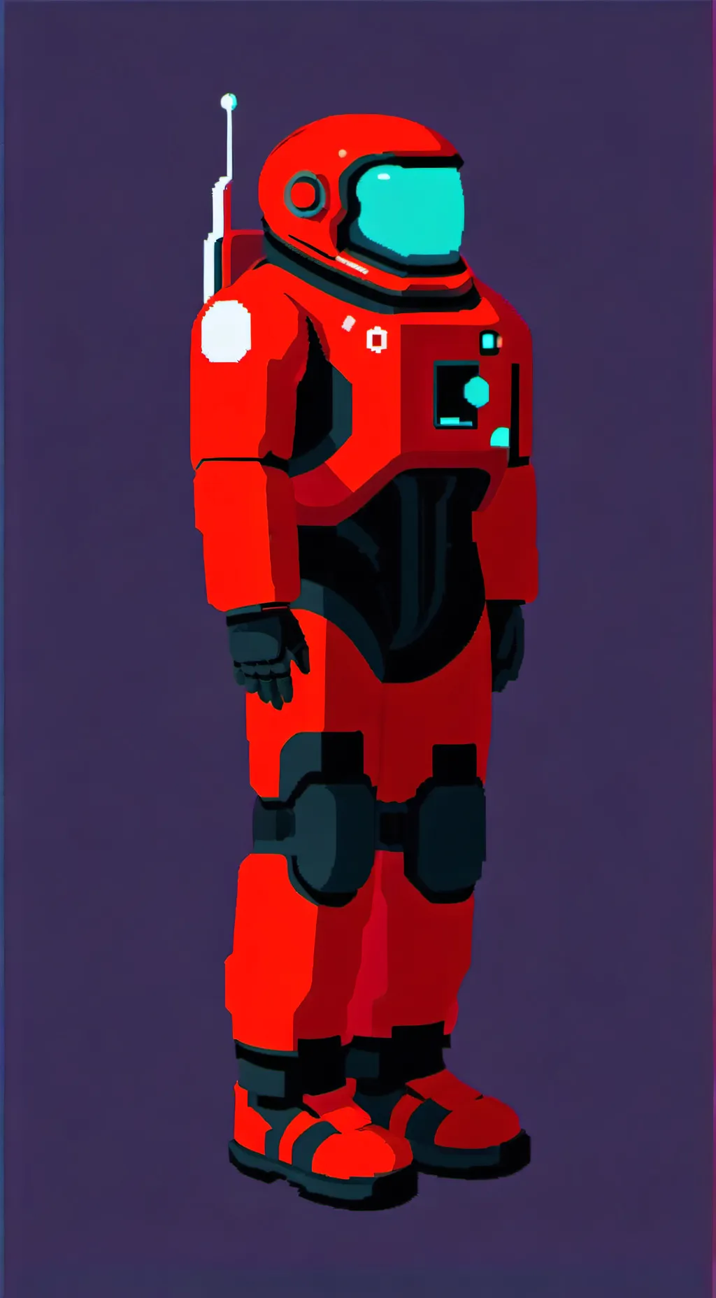 ai character: red Among Us background