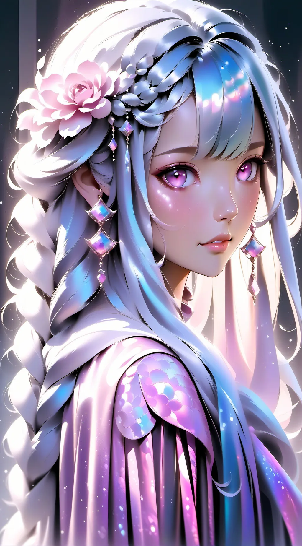 ai character: saya snow white background