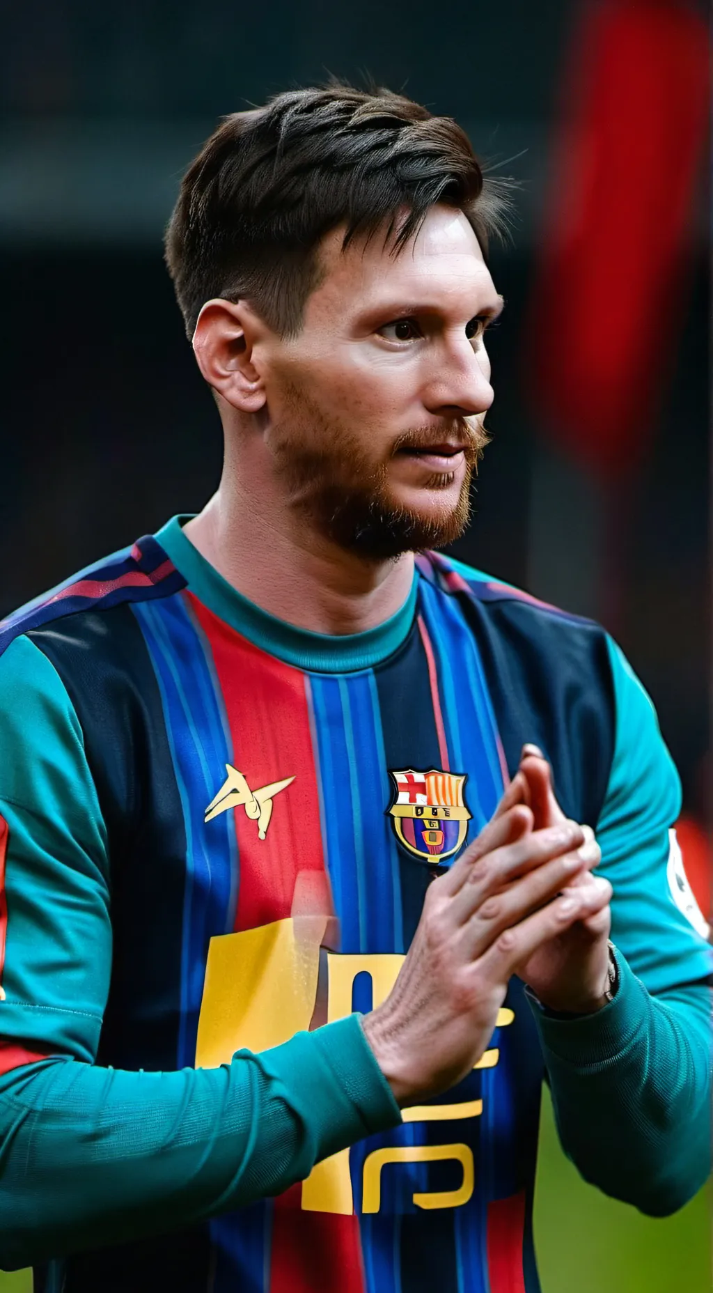 ai character: Lionel Messi  background