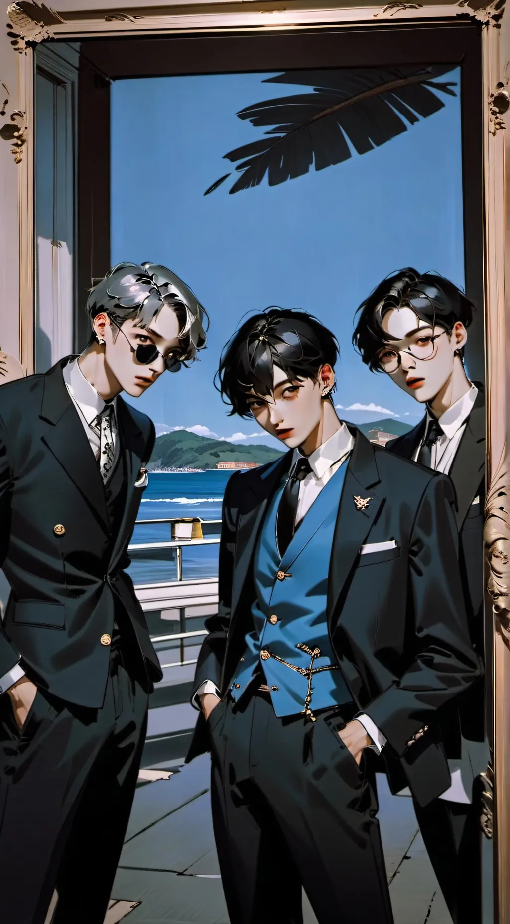 ai character: BTS  background