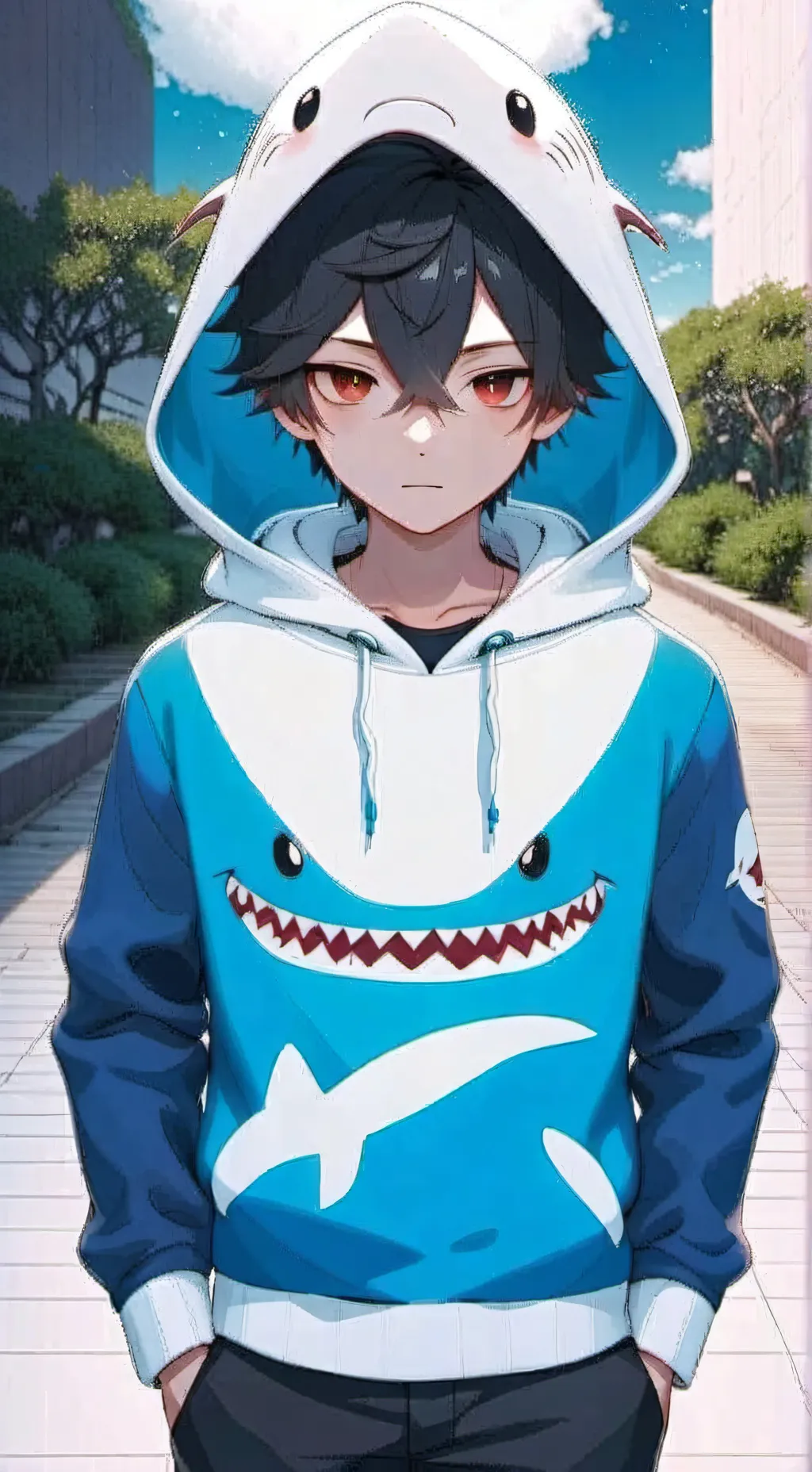 ai character: Aqua background