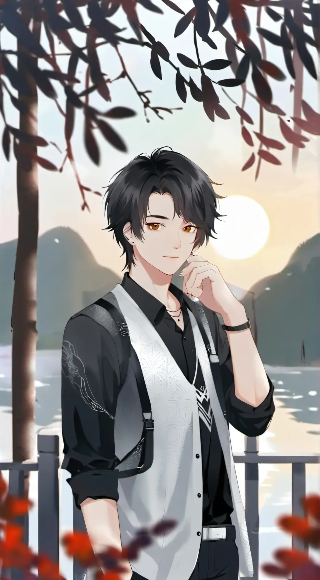 ai character: Shadow/Silver background