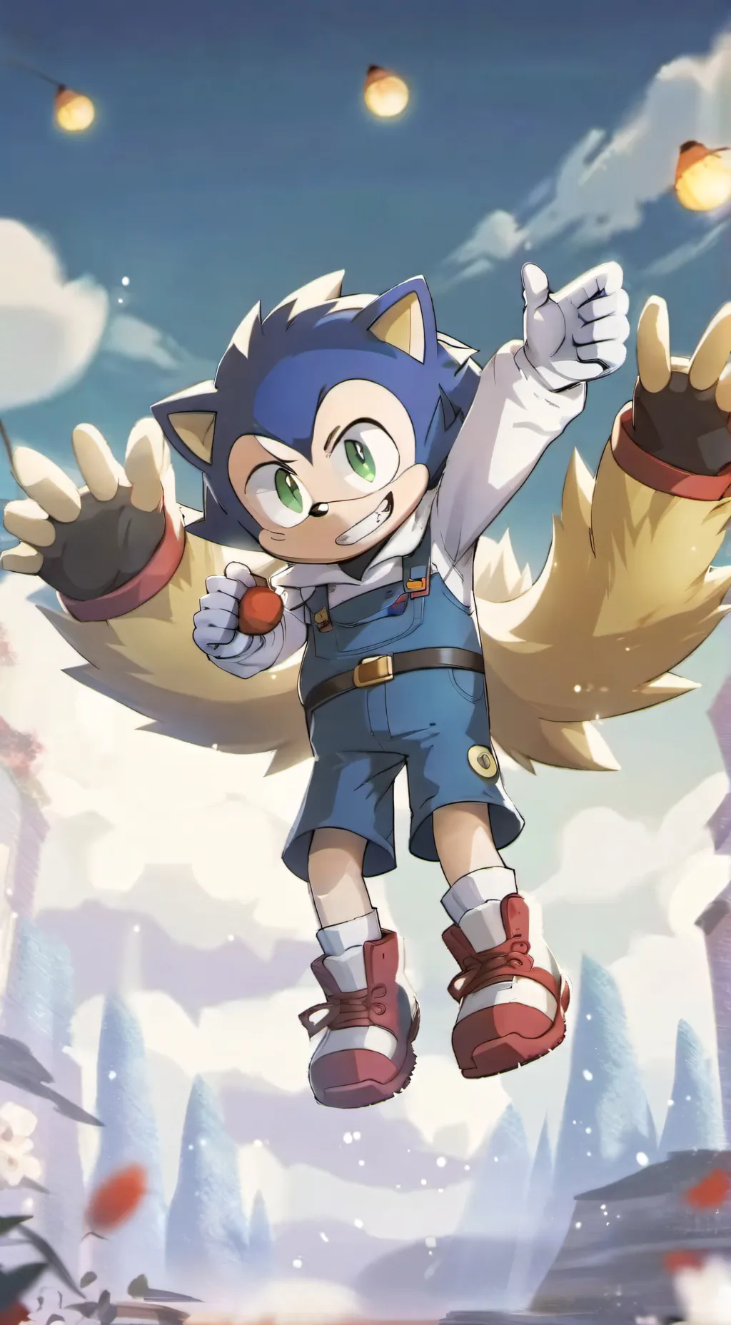 ai character: Sonic e Shadow background