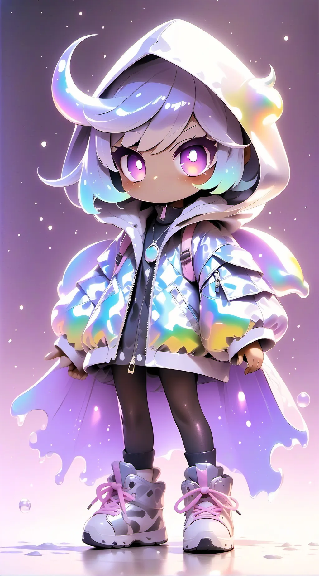 ai character: lavender background