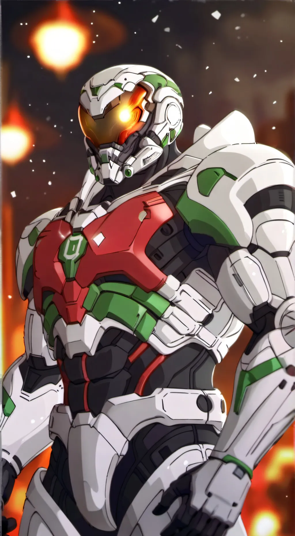 ai character: Mha x DOOM background