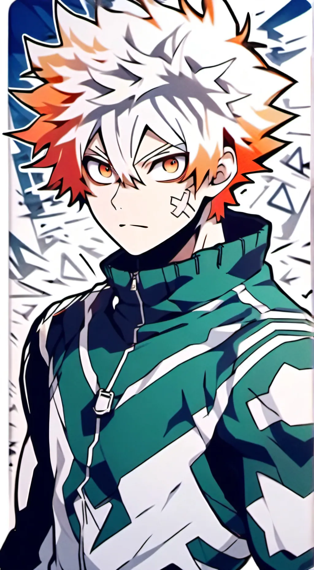 ai character: MHA Christmas deco background