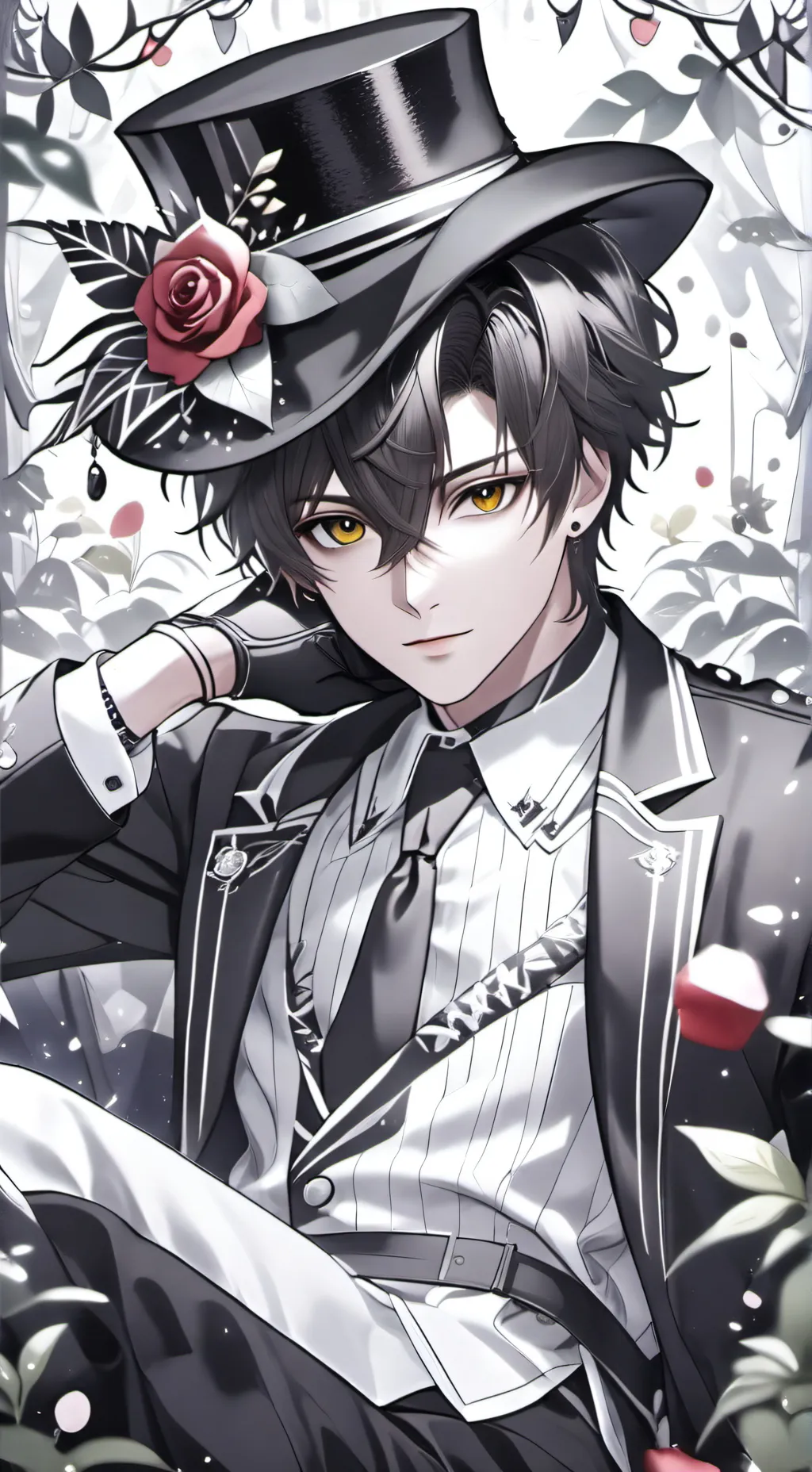 ai character: black (gassy) background