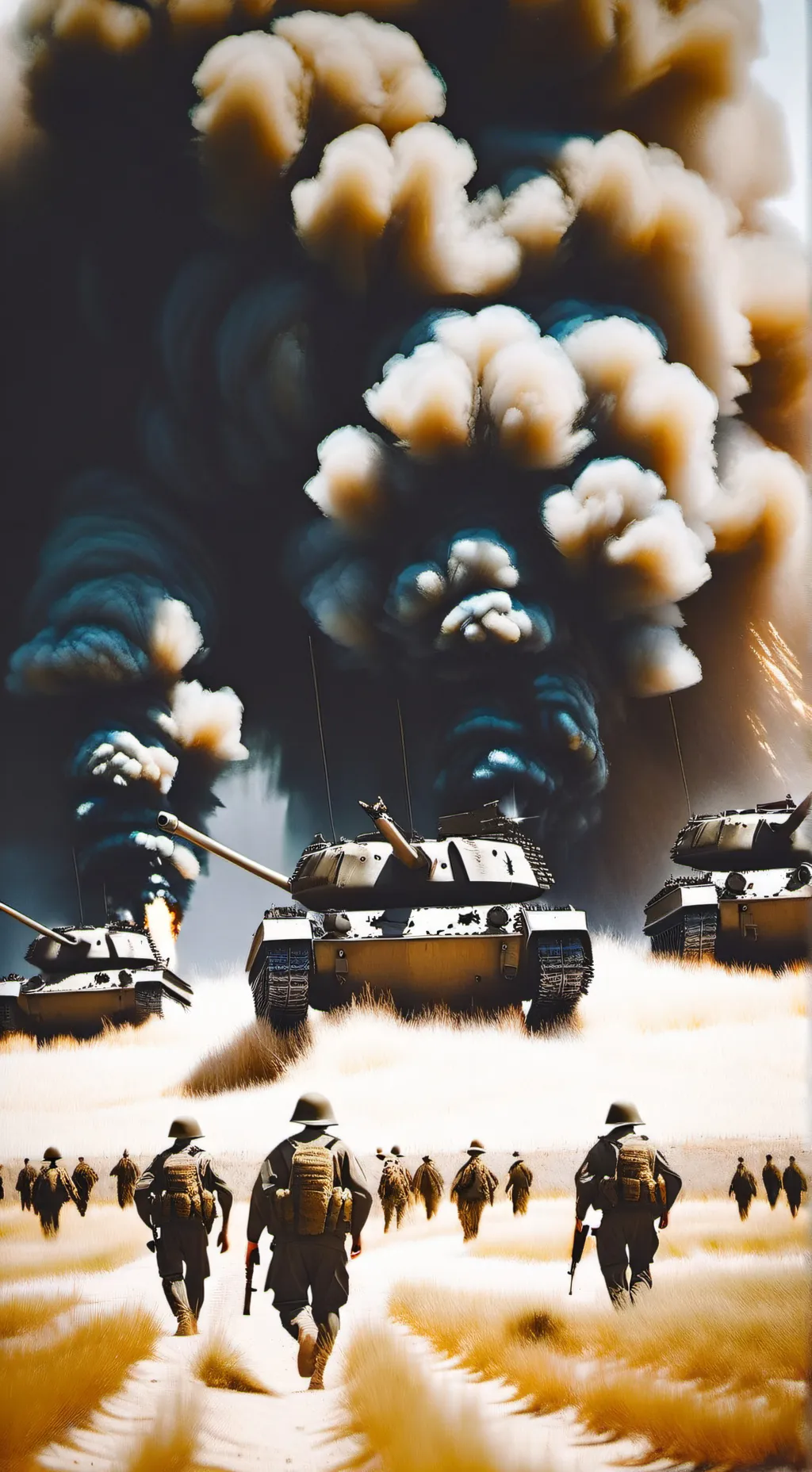 ai character: World war three  background