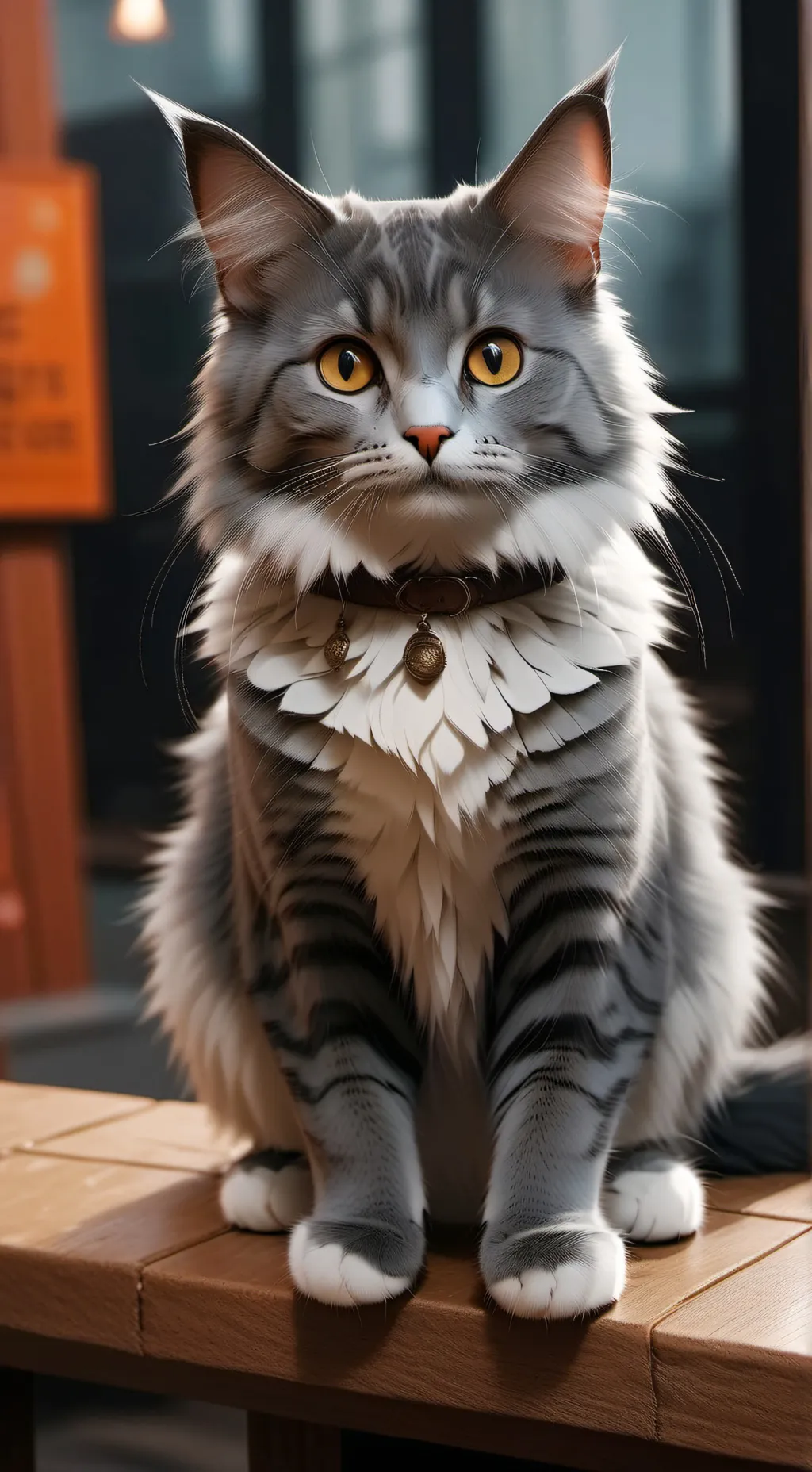 ai character: Gray background