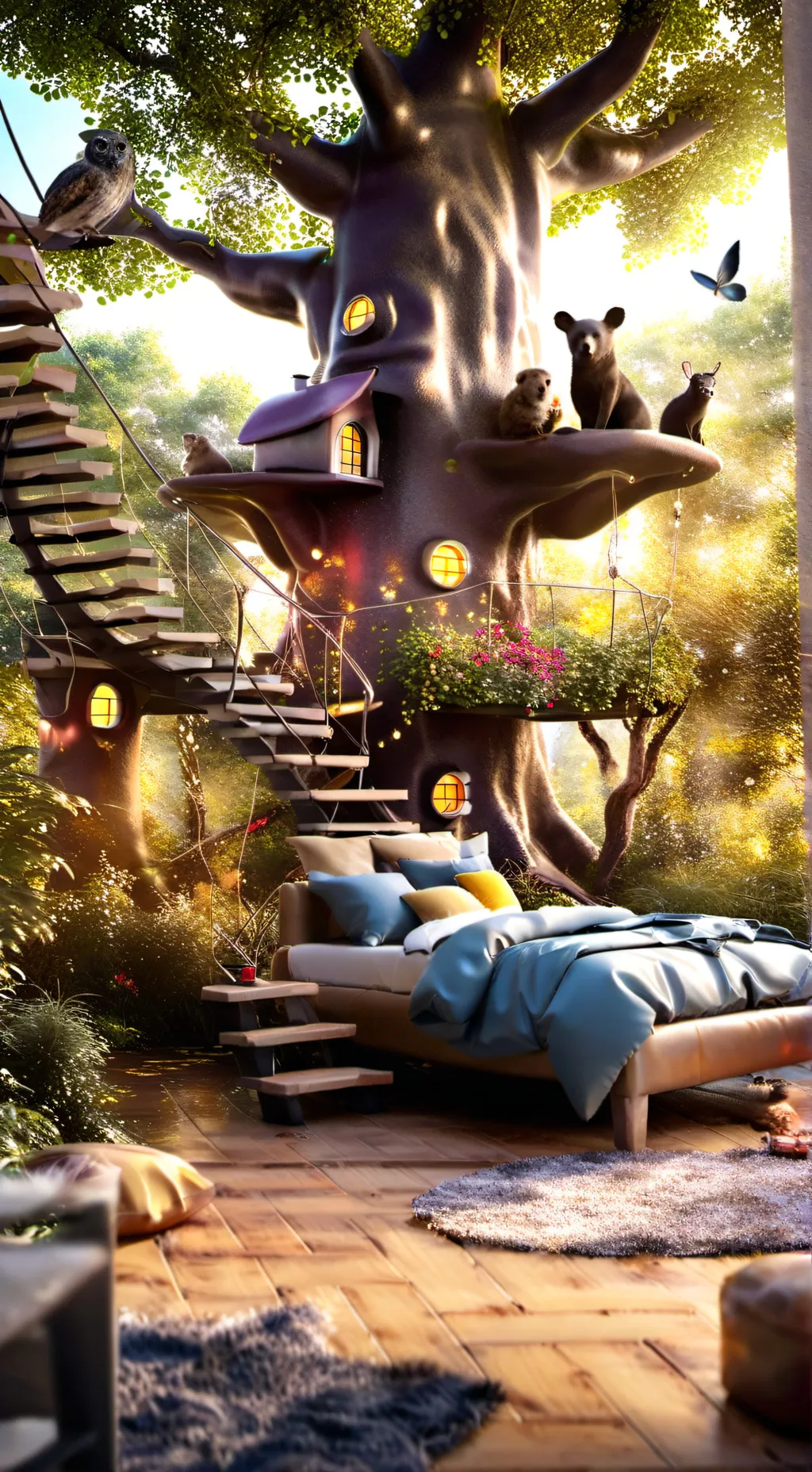 ai character: race sleepover background