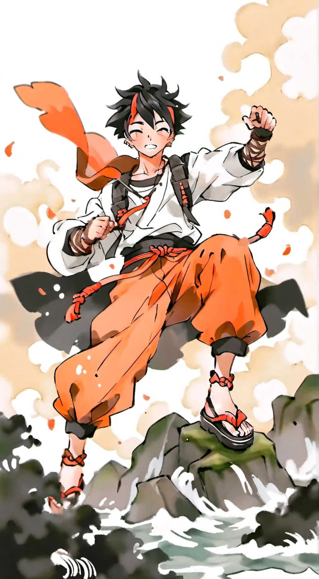 ai character: KNY pero inverso background