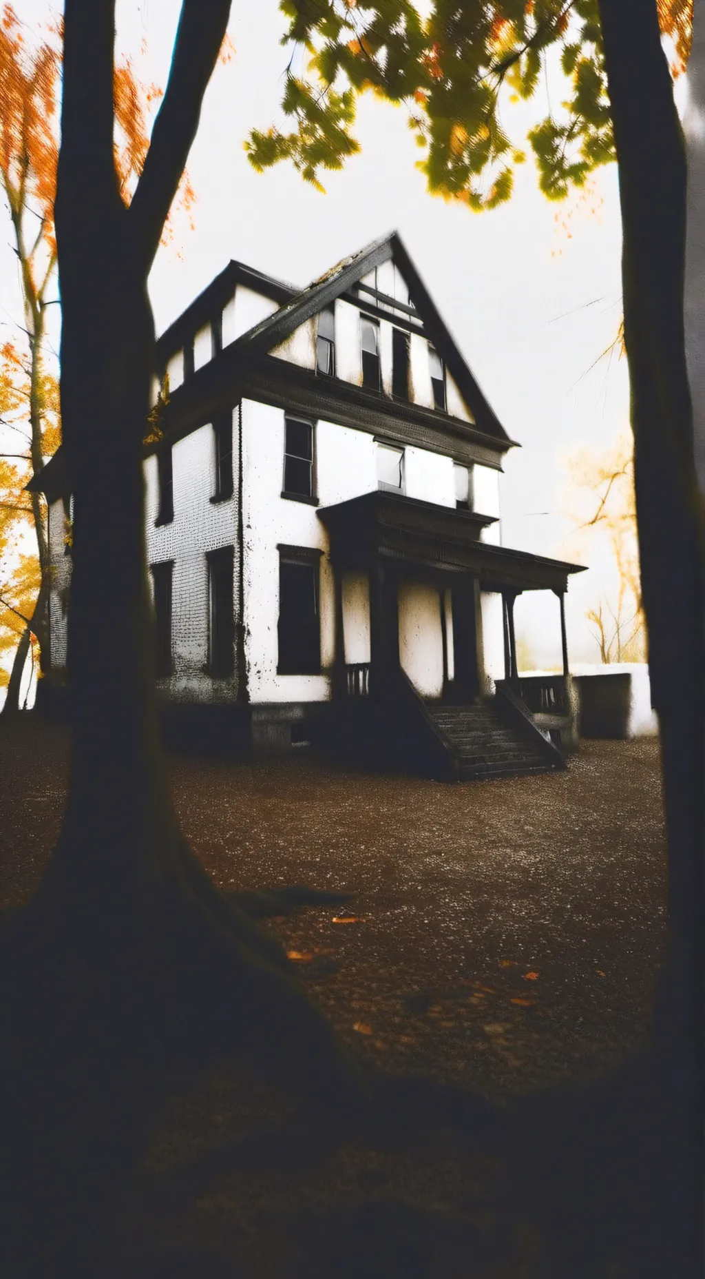 ai character: Mha×haunted house background