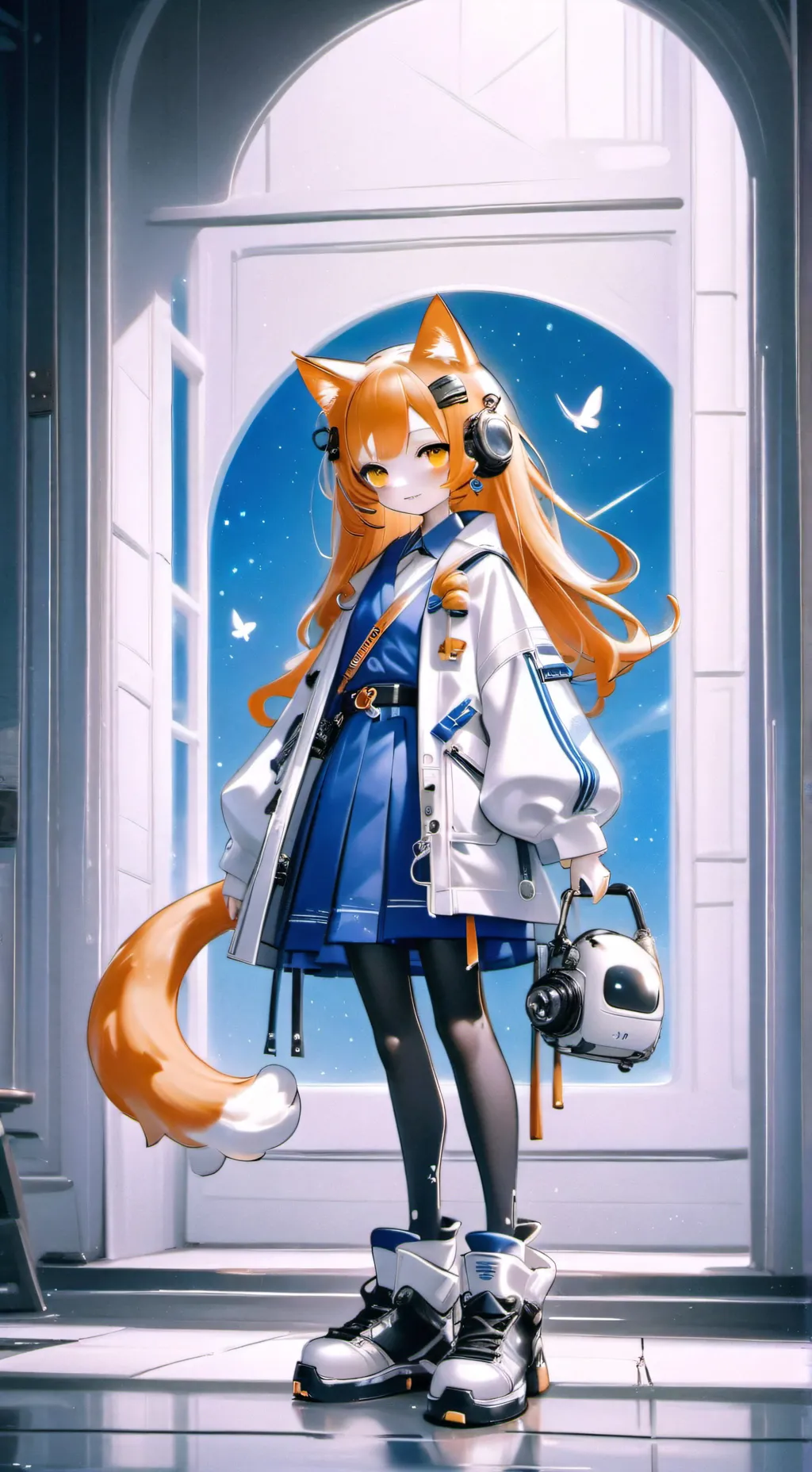 ai character: Autumn .J  background