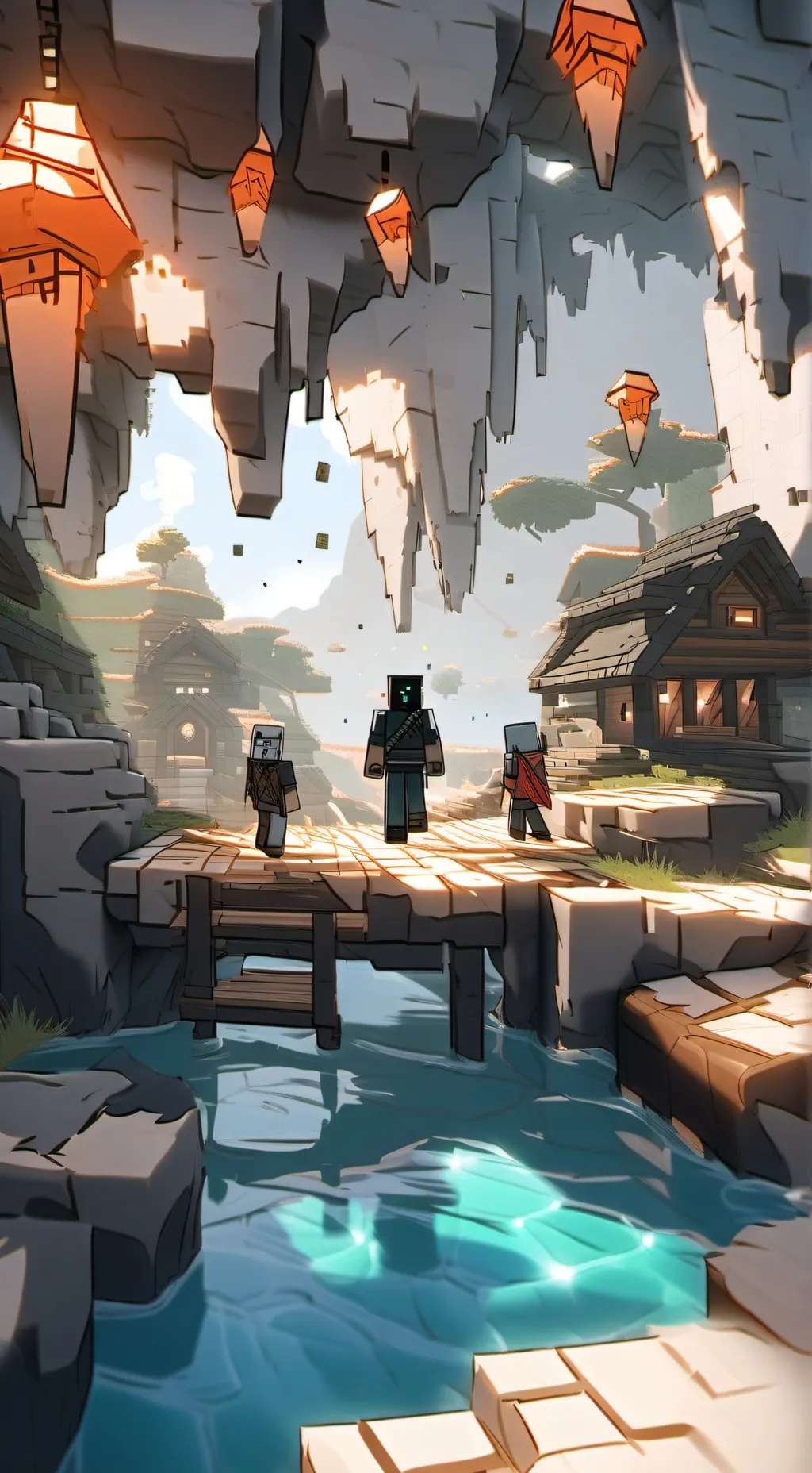 ai character: Minecraft background