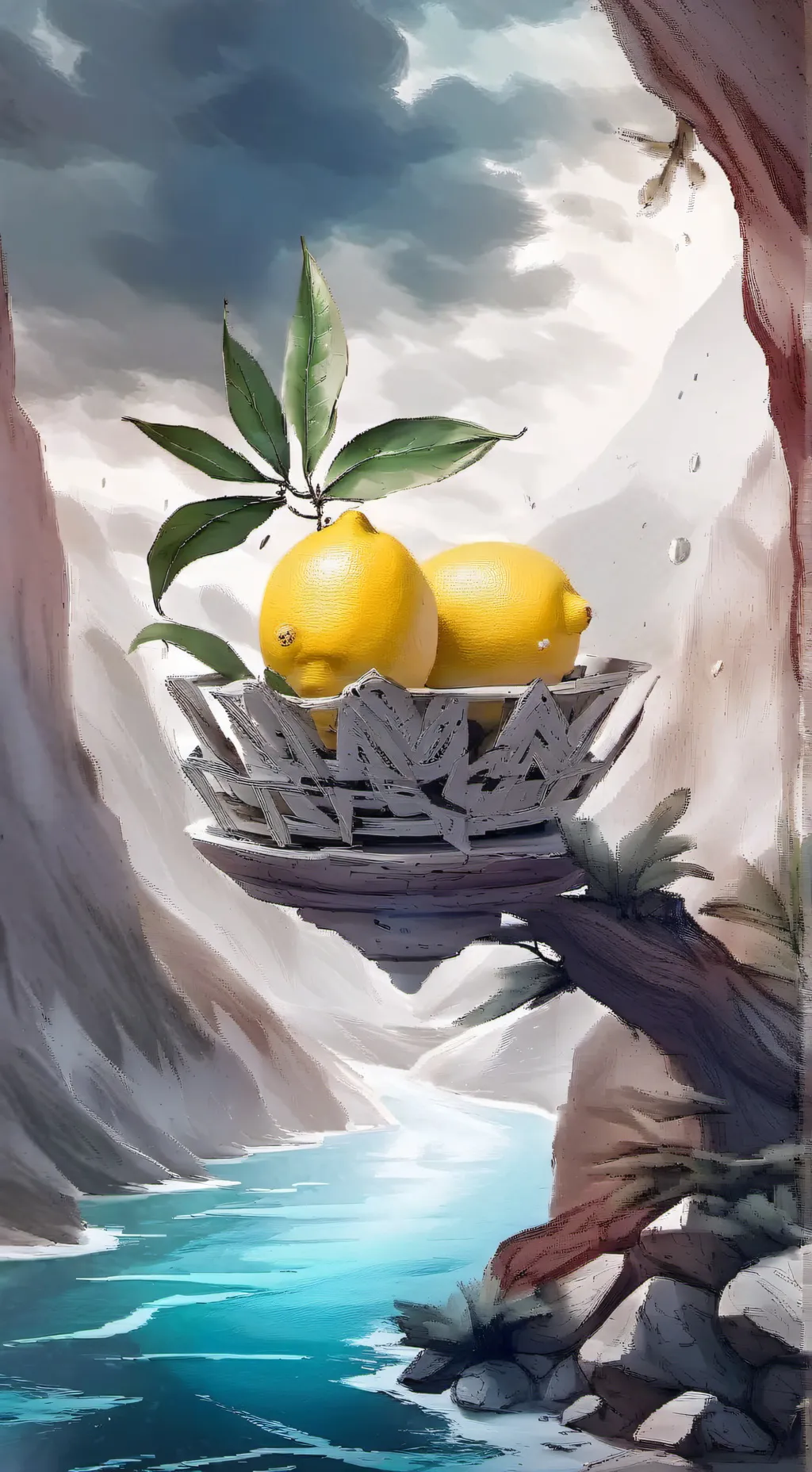 ai character: lemon background
