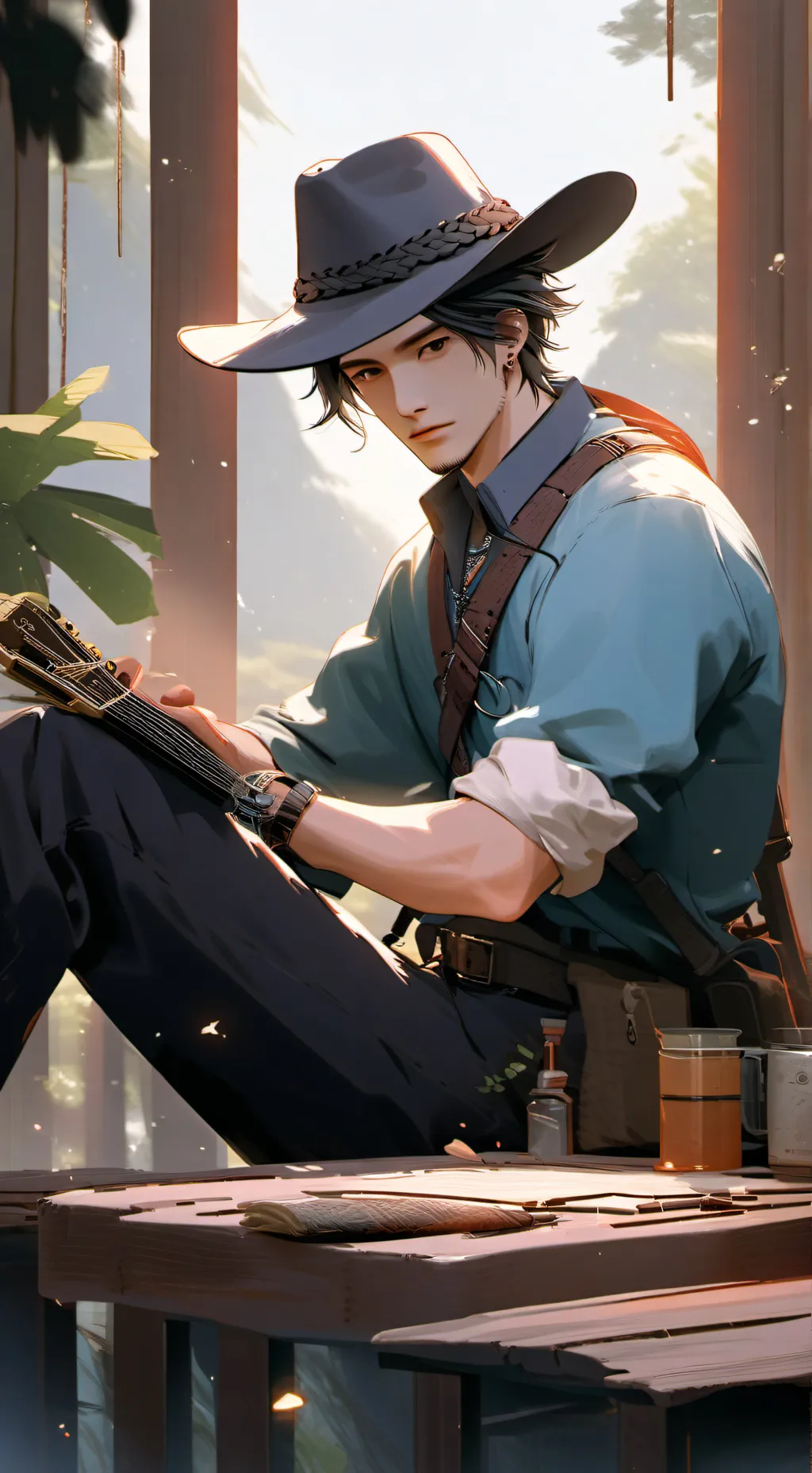 ai character: Wilderwesten background