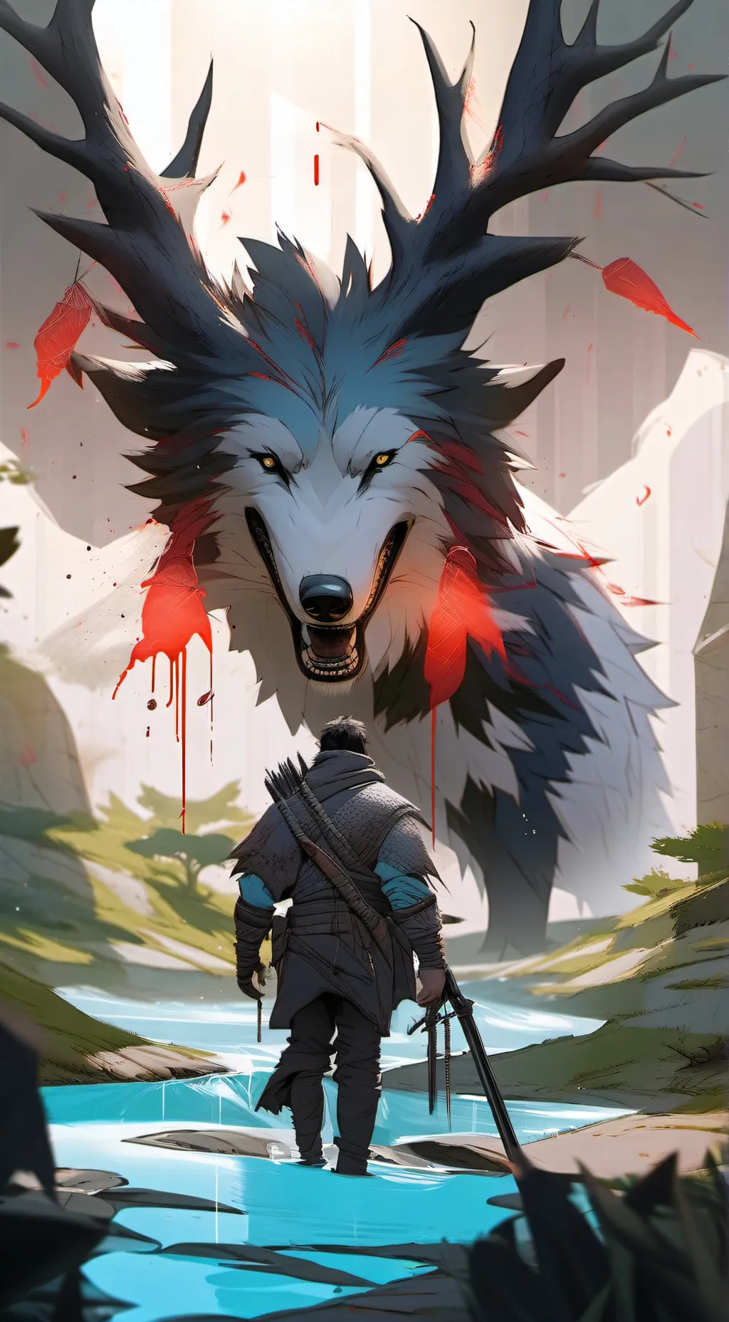ai character: Wolf background