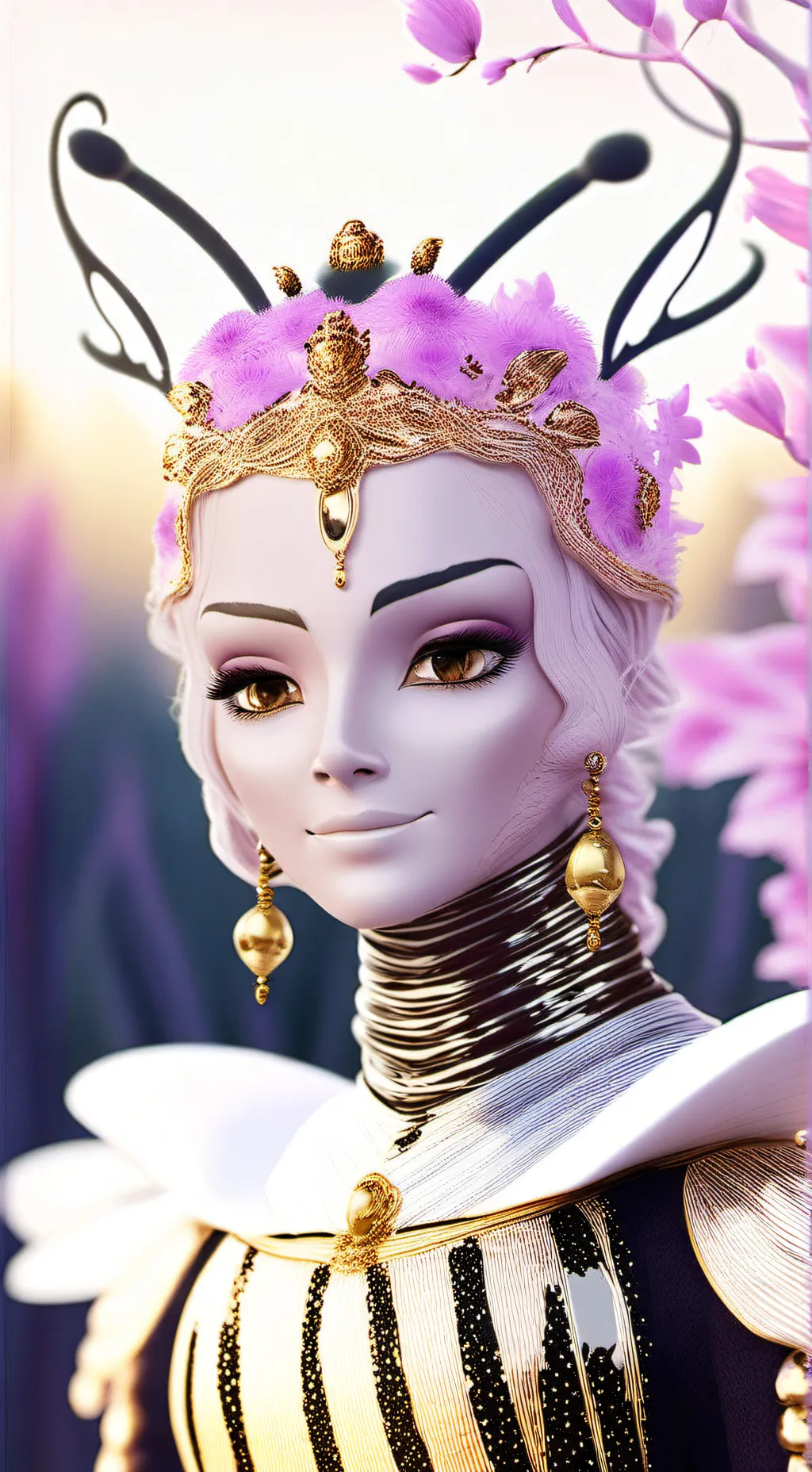 ai character: Bee Celestia background