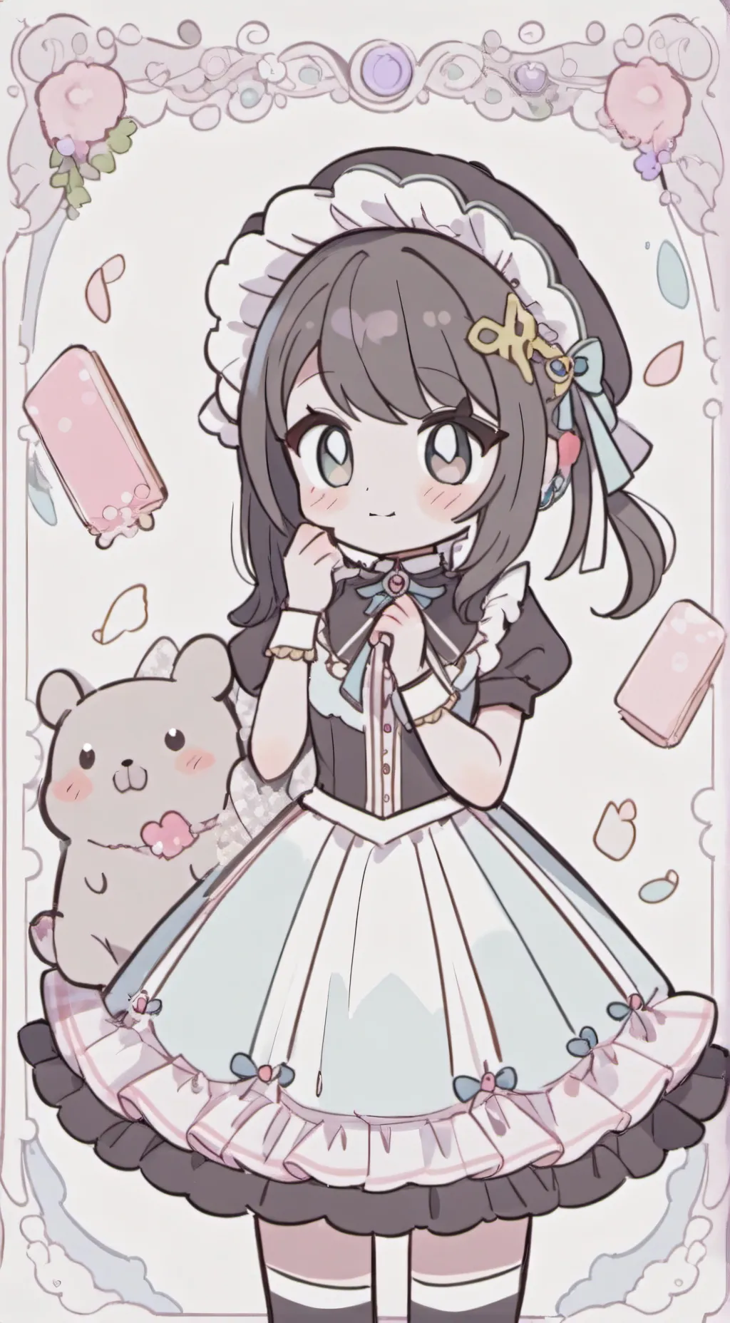 ai character: camera woman  background