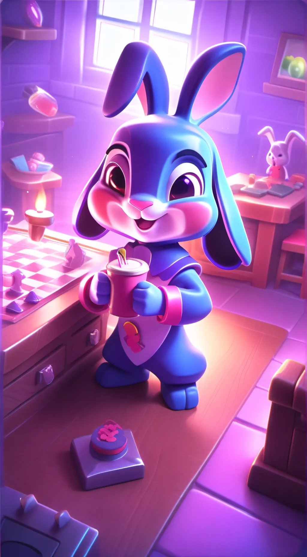 ai character: noughty bunnies  background