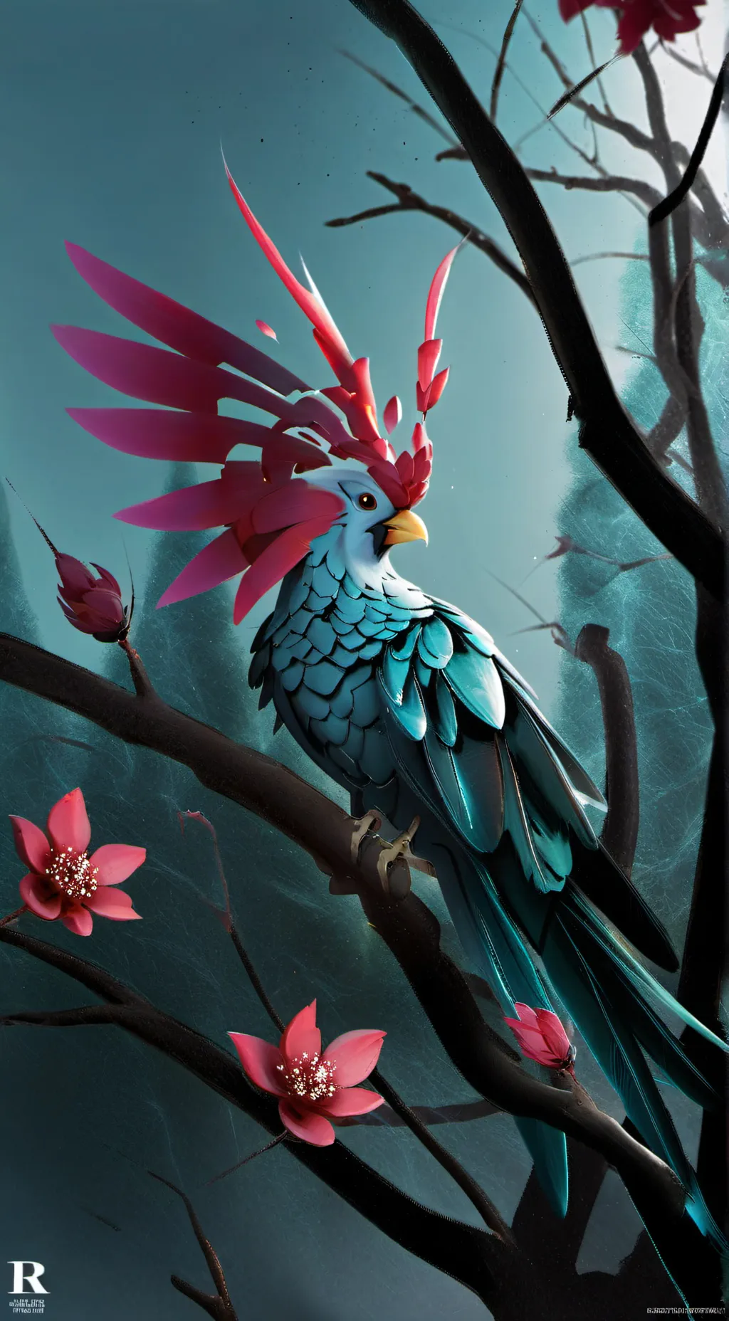 ai character: haunted forest  background