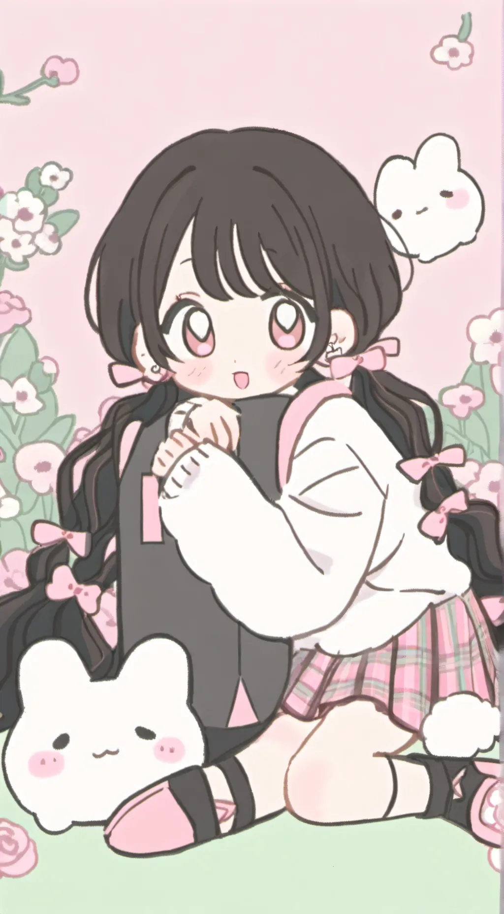 ai character: wenda x gray background