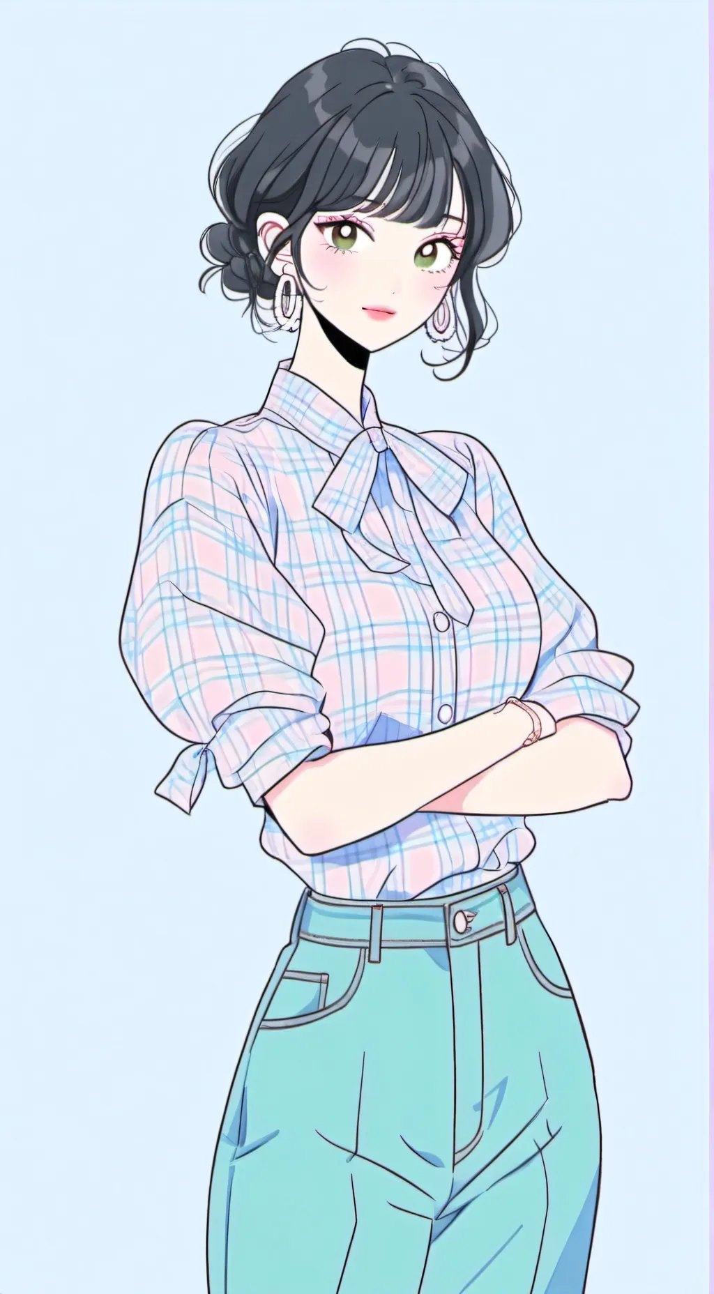 ai character: violet background