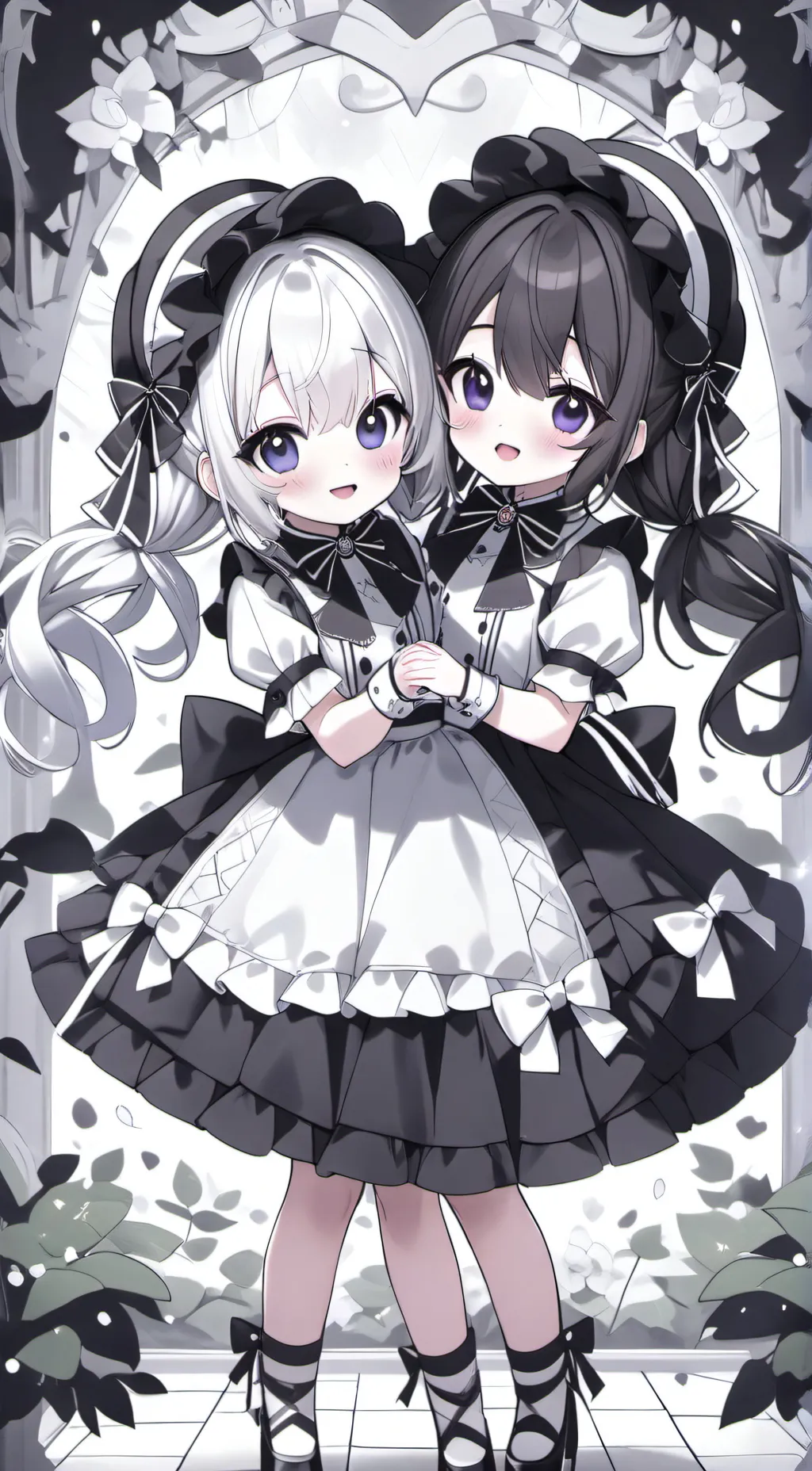 ai character: Conjoined twins  background