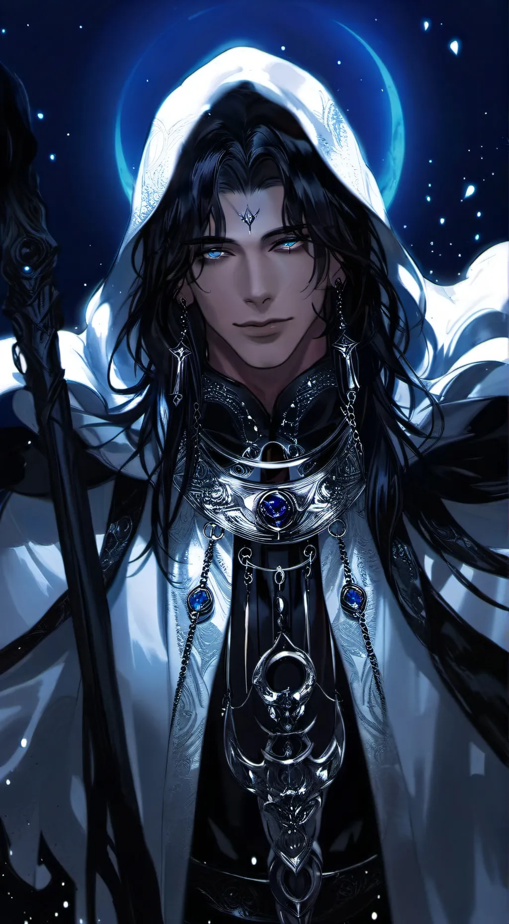 ai character: Sylas Moonveil background