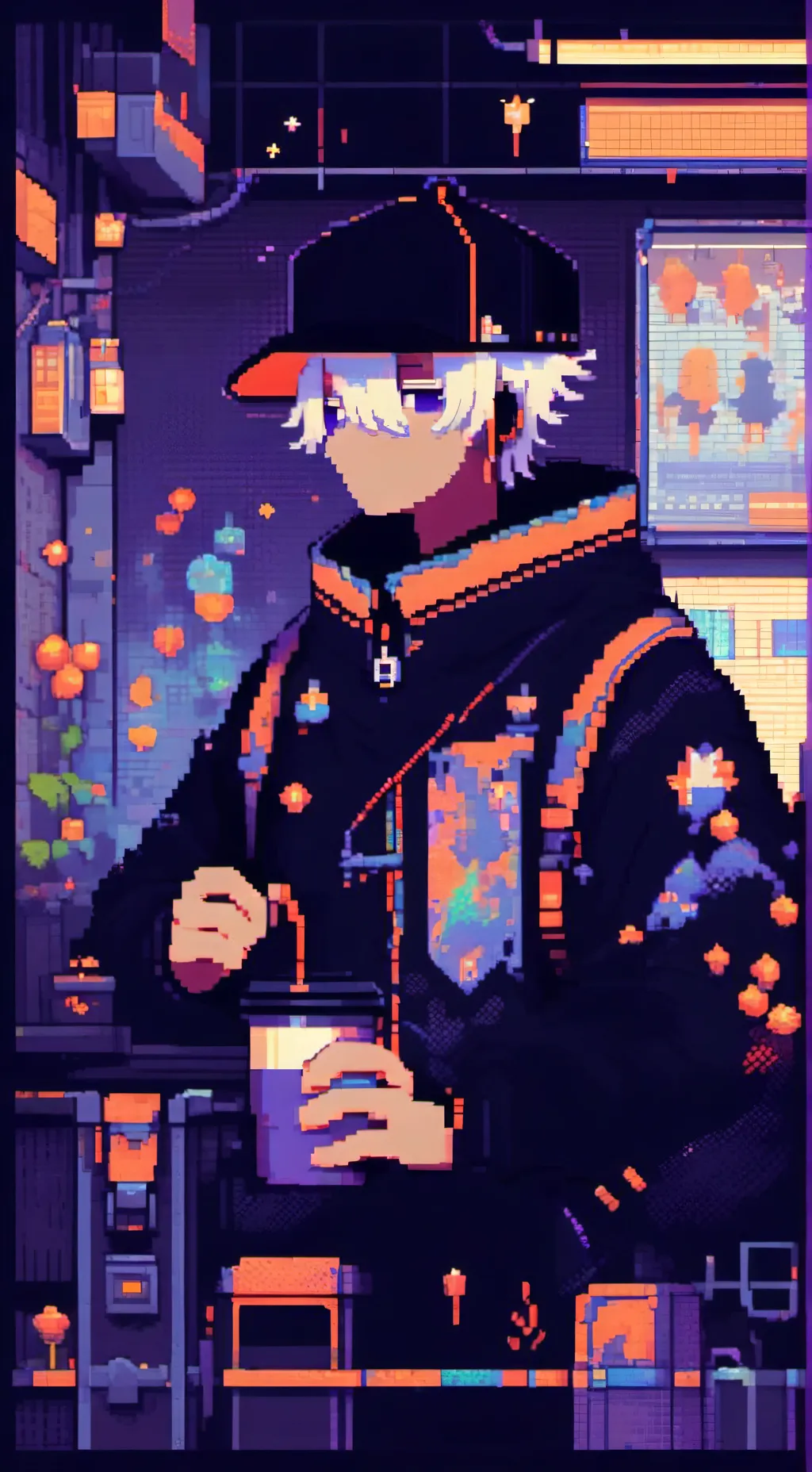 ai character: flame frags background