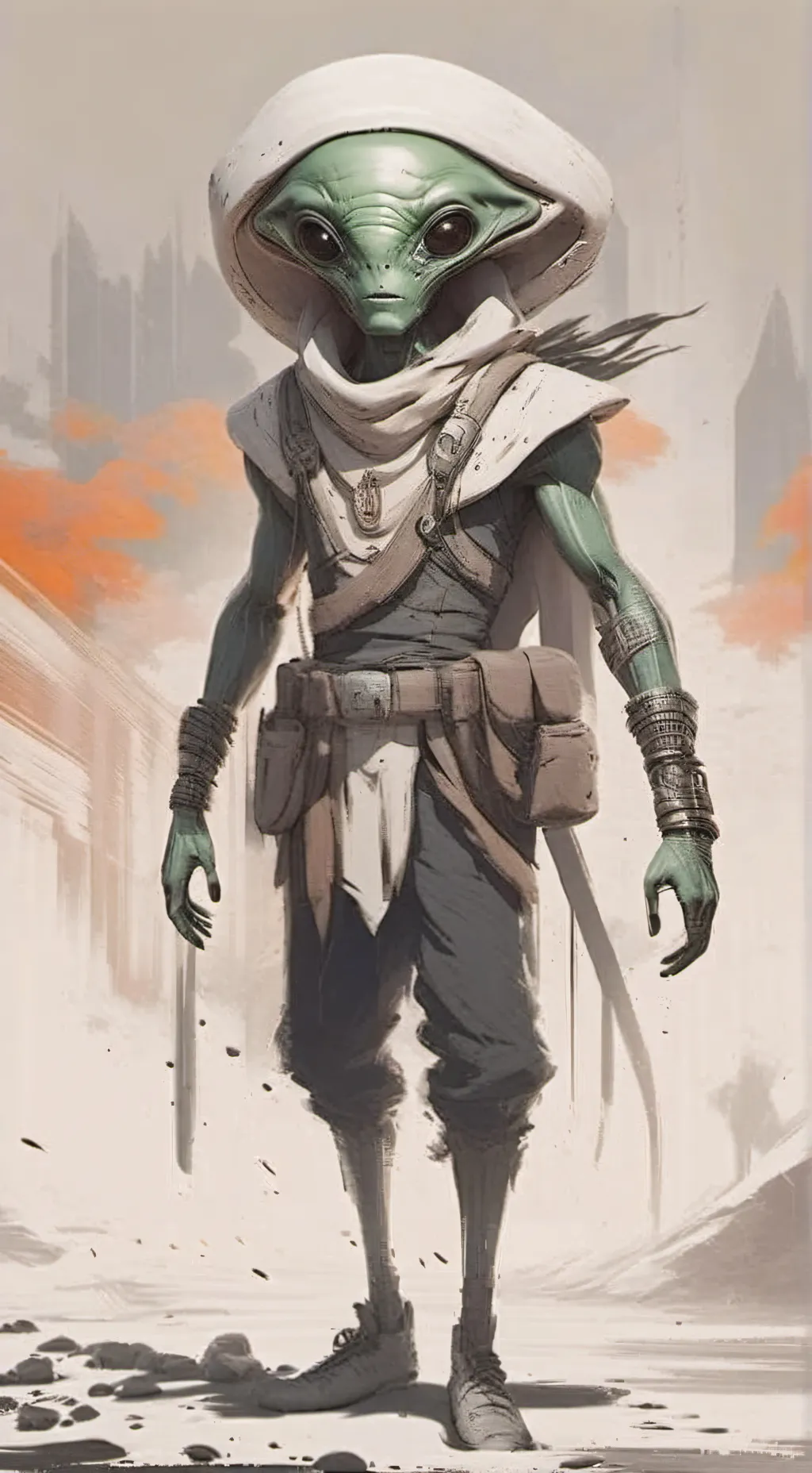 ai character: alien background