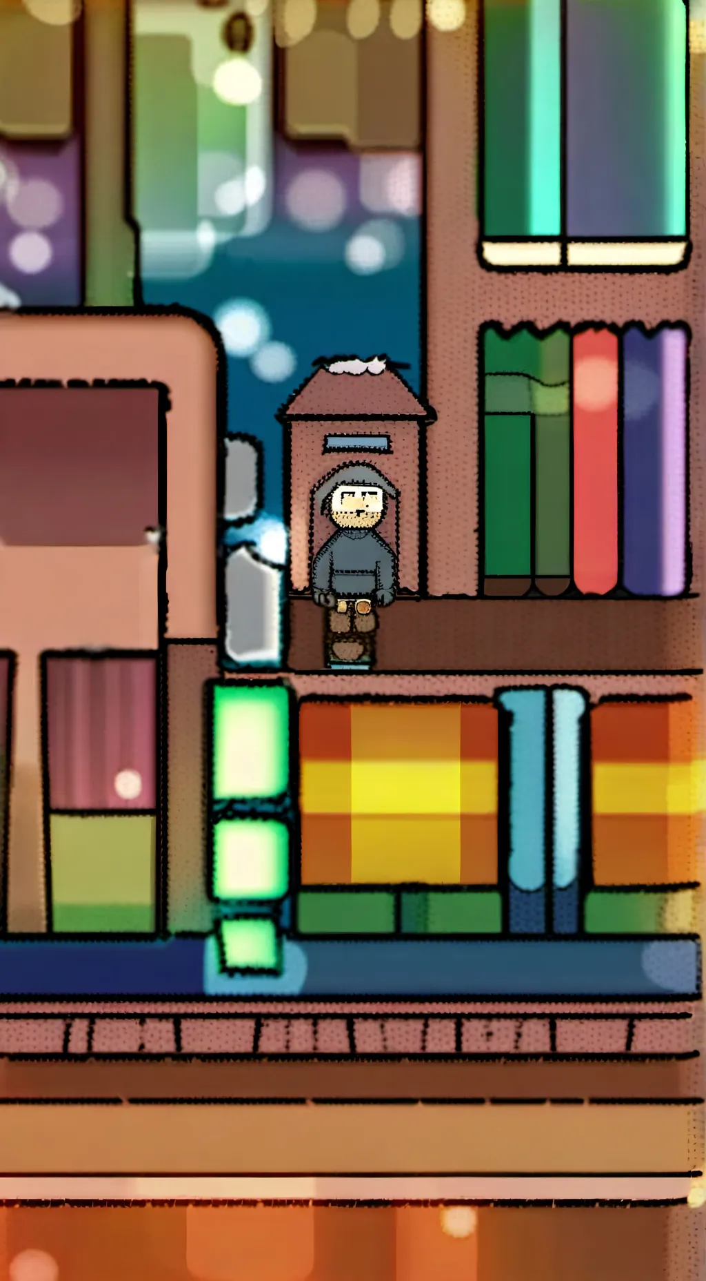 ai character: Astro and sad background