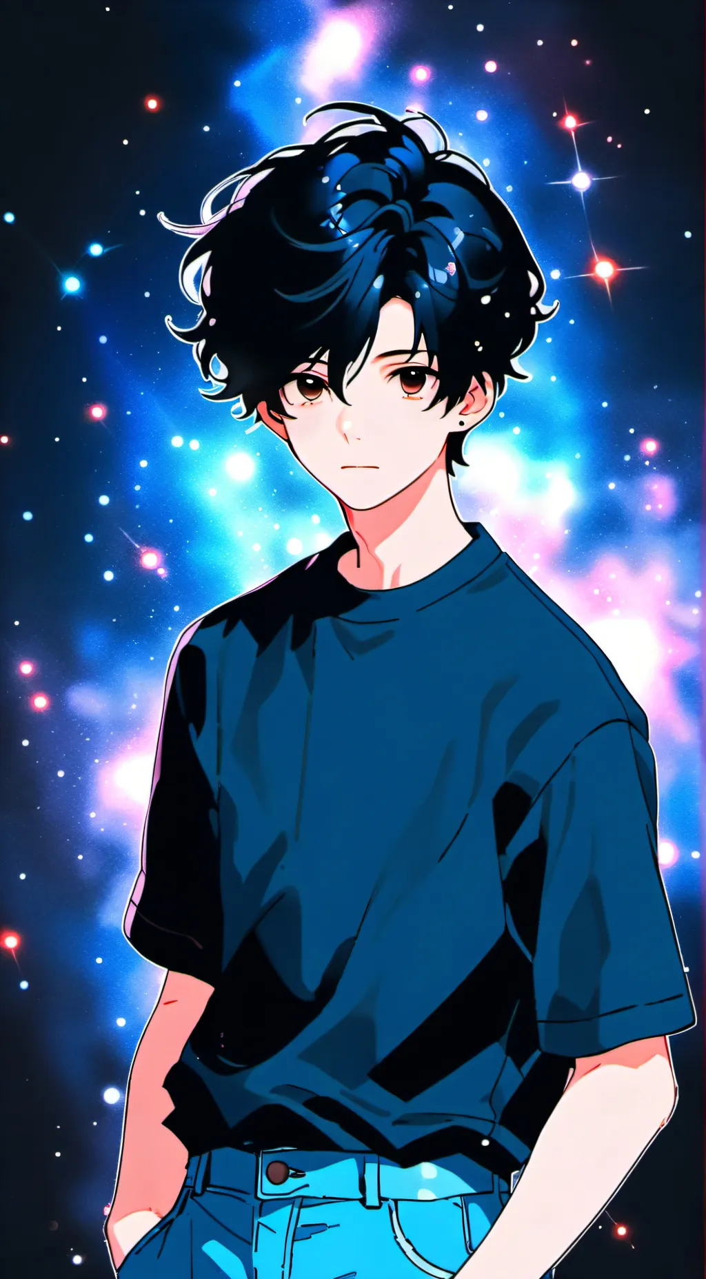 ai character: Guy from minecraft background