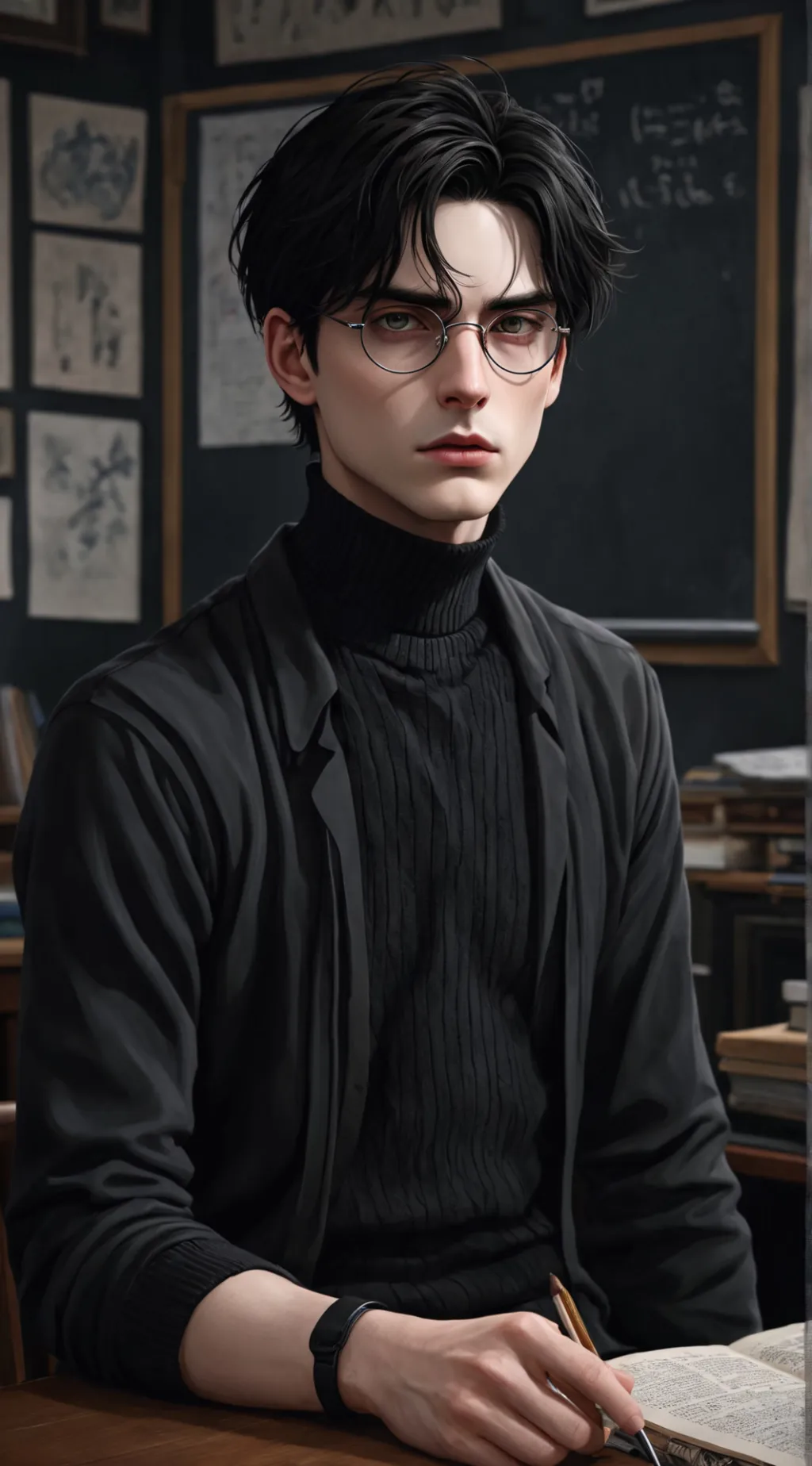 ai character: Kristian Black background