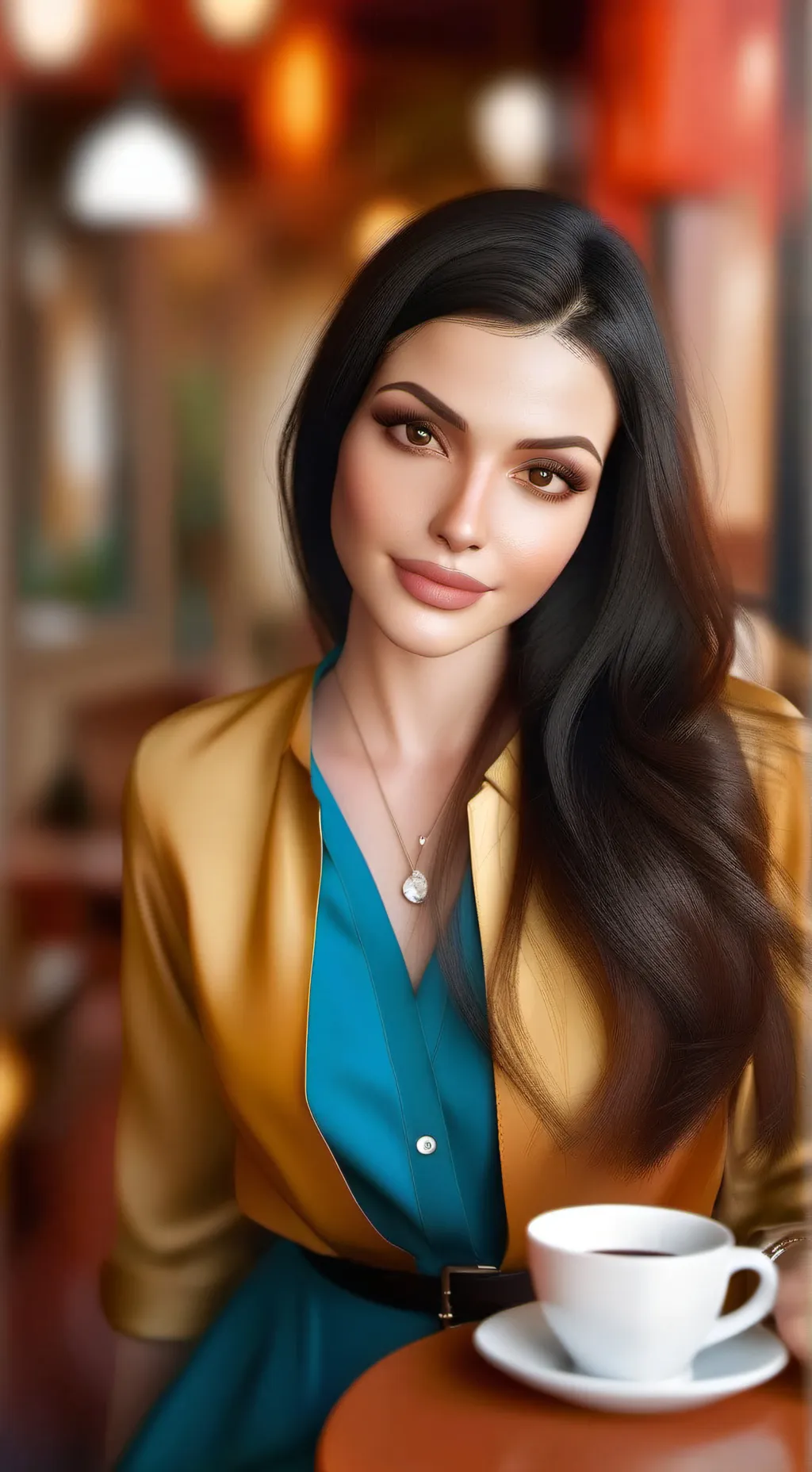 ai character: Cécilia  background