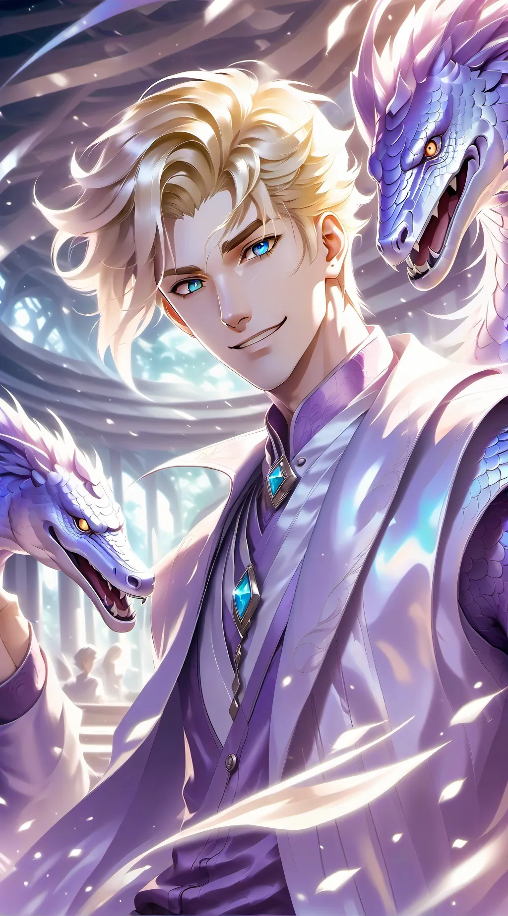 ai character: Blonde Show-off background